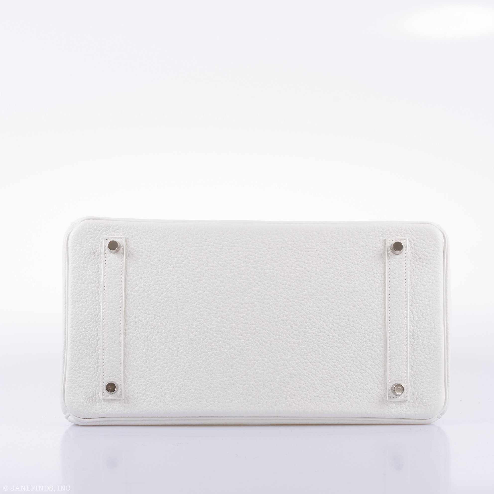 Hermès Birkin 35 White Clemence Palladium Hardware