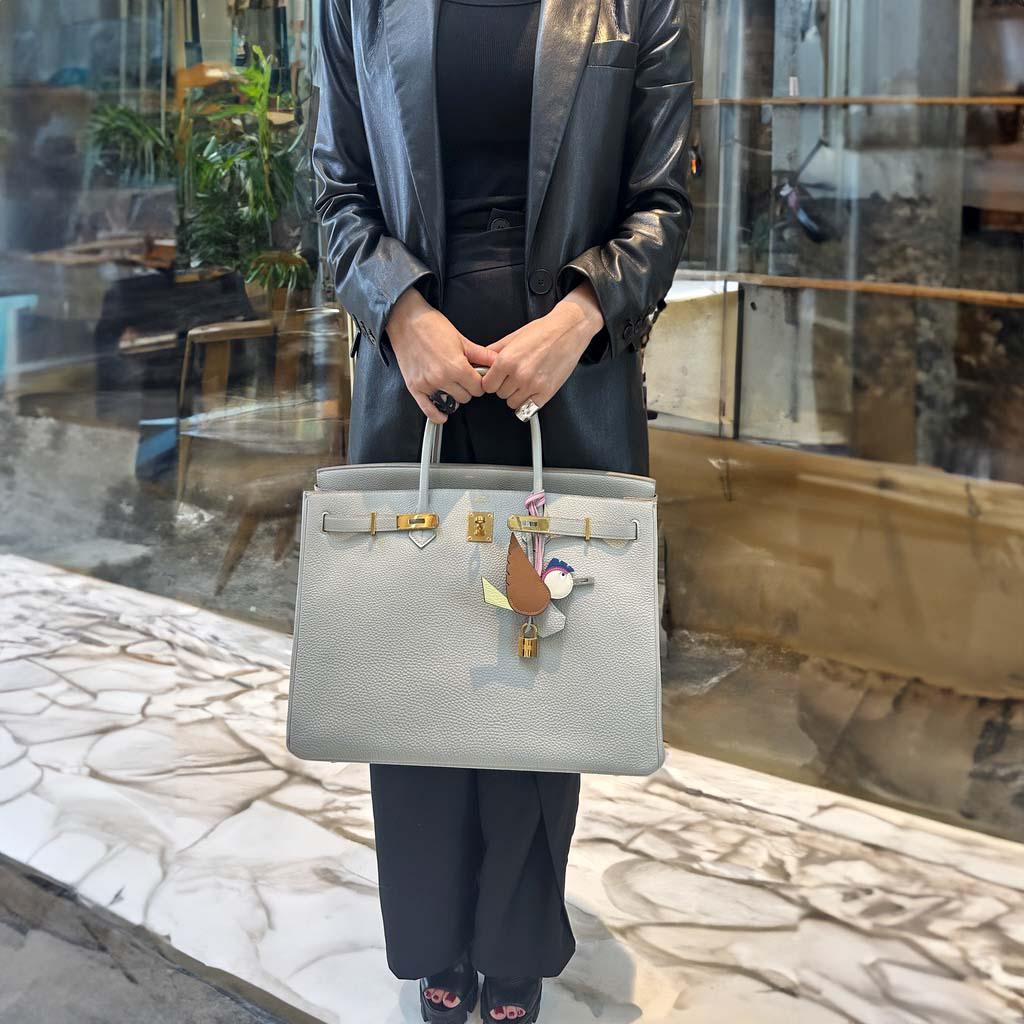 Hermès Birkin 40 Gris Perle Togo Gold Hardware