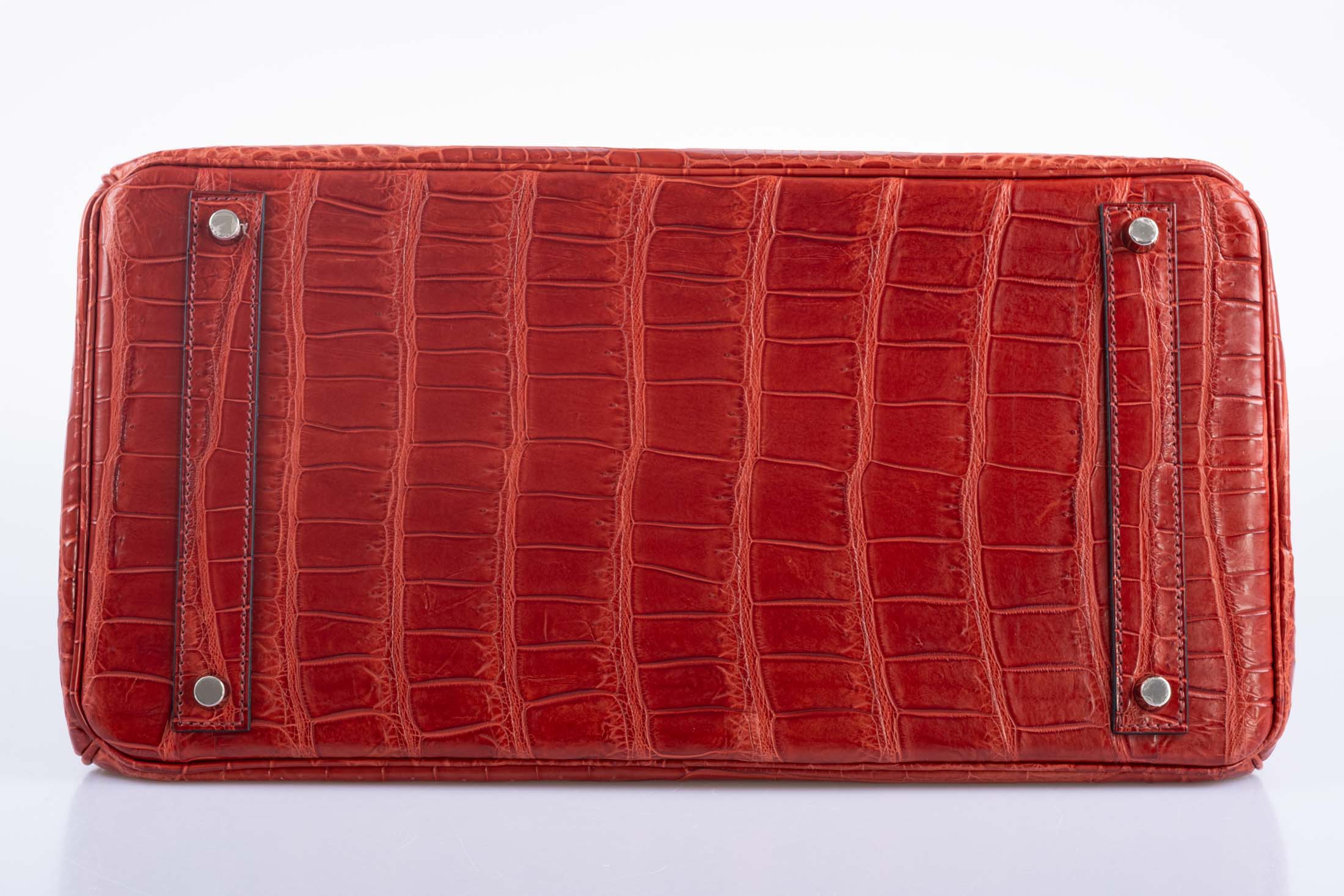 Hermès Birkin 40 Rouge H Matte Porosus Crocodile with Palladium Hardware