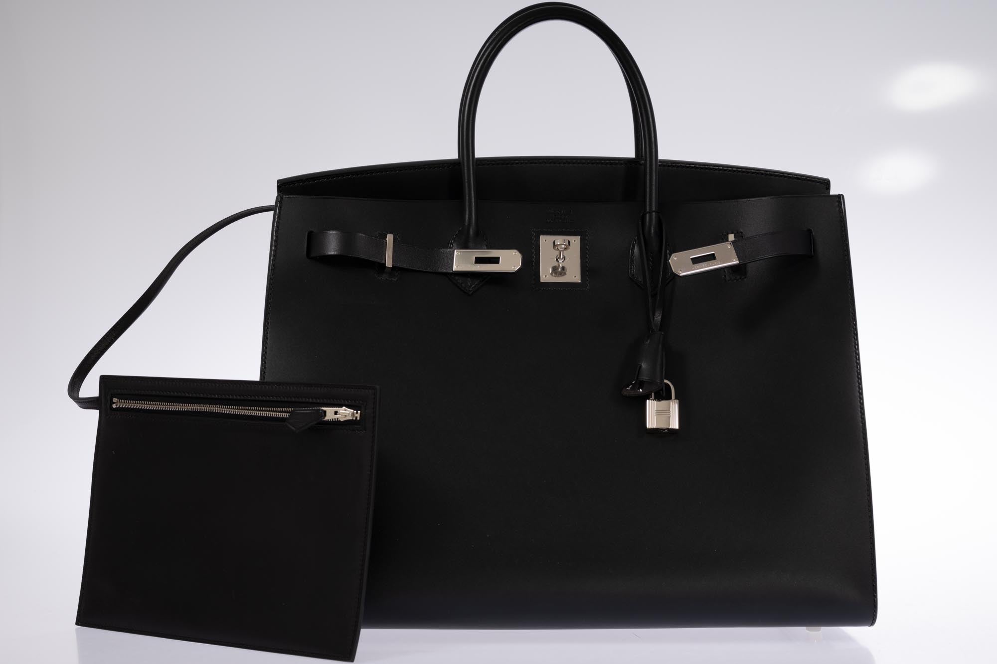 Hermès Birkin 40 Sellier Noir Vache Hunter Palladium Hardware
