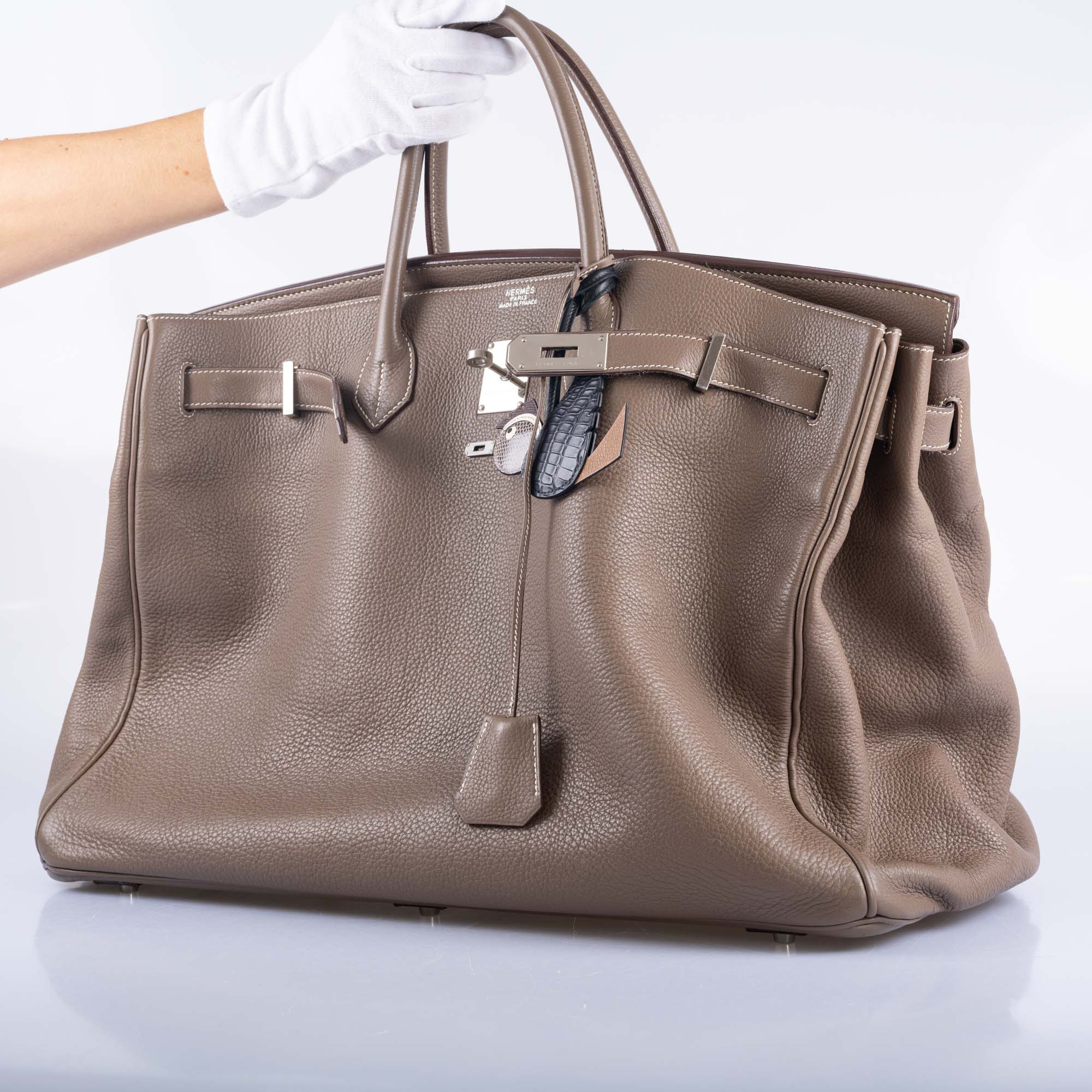 Hermès Birkin 50 Voyage Etoupe Clemence Palladium Hardware