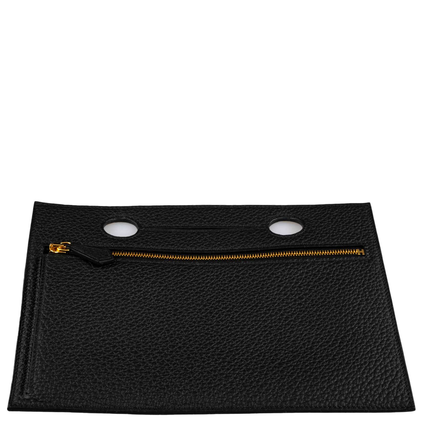 Hermes Backpocket Pouch 25 Detachable Black Gold Hardware Togo Leather