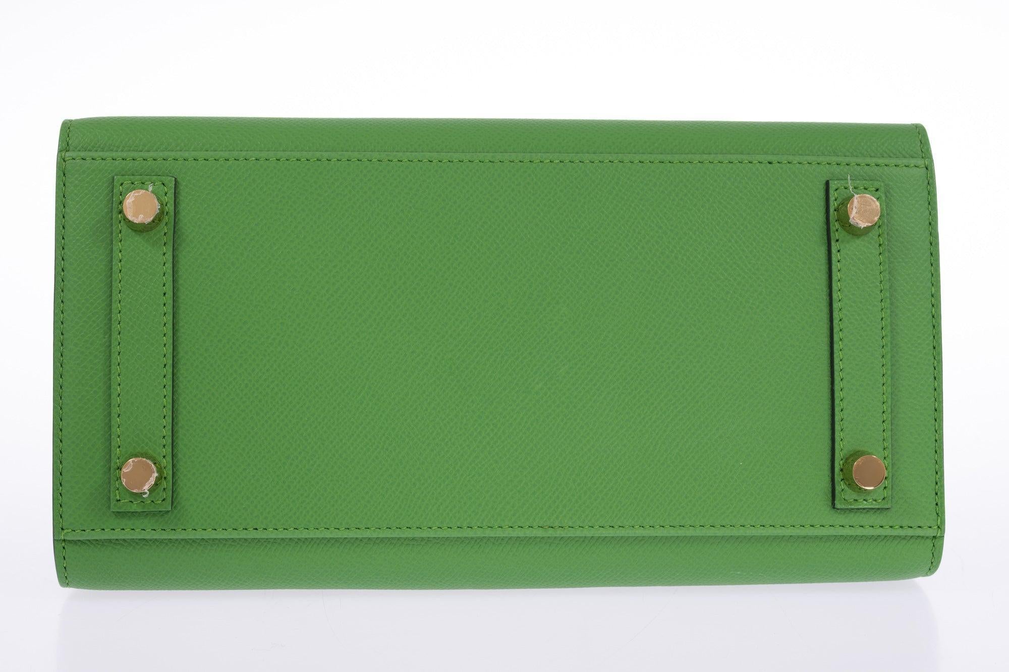 Hermès Birkin Sellier 25 Vert Yucca Epsom Gold Hardware
