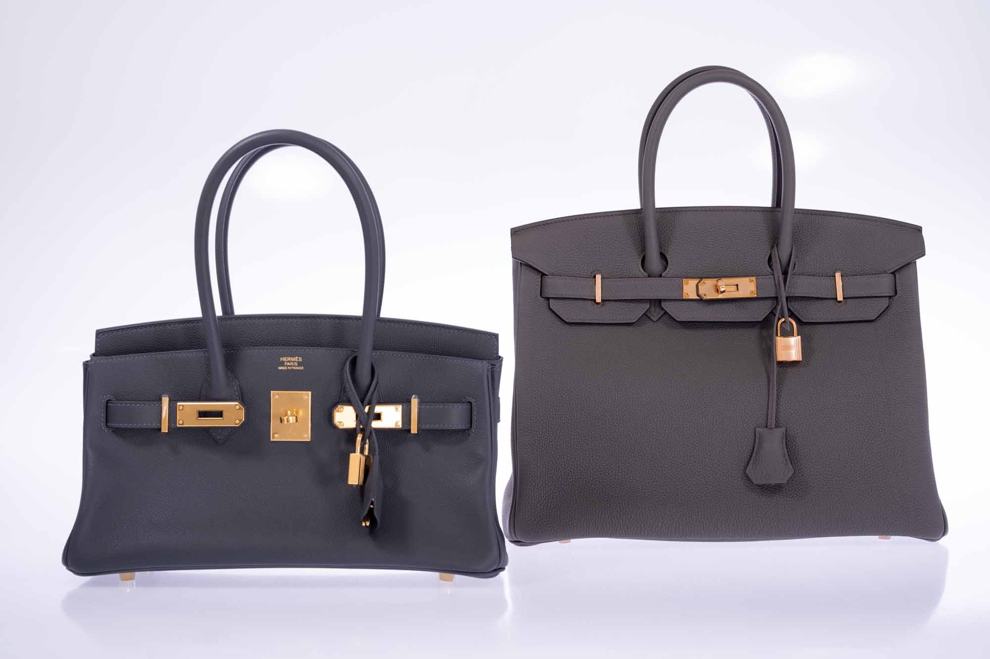 Hermès Birkin Shoulder Light 29 Ardoise Evercolor Gold Hardware