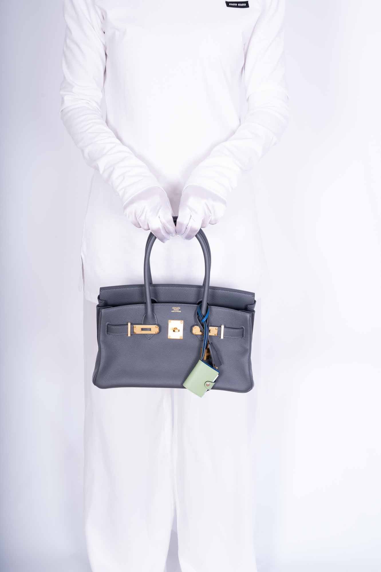 Hermès Birkin Shoulder Light 29 Ardoise Evercolor Gold Hardware