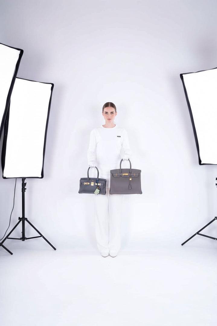 Hermès Birkin Shoulder Light 29 Ardoise Evercolor Gold Hardware