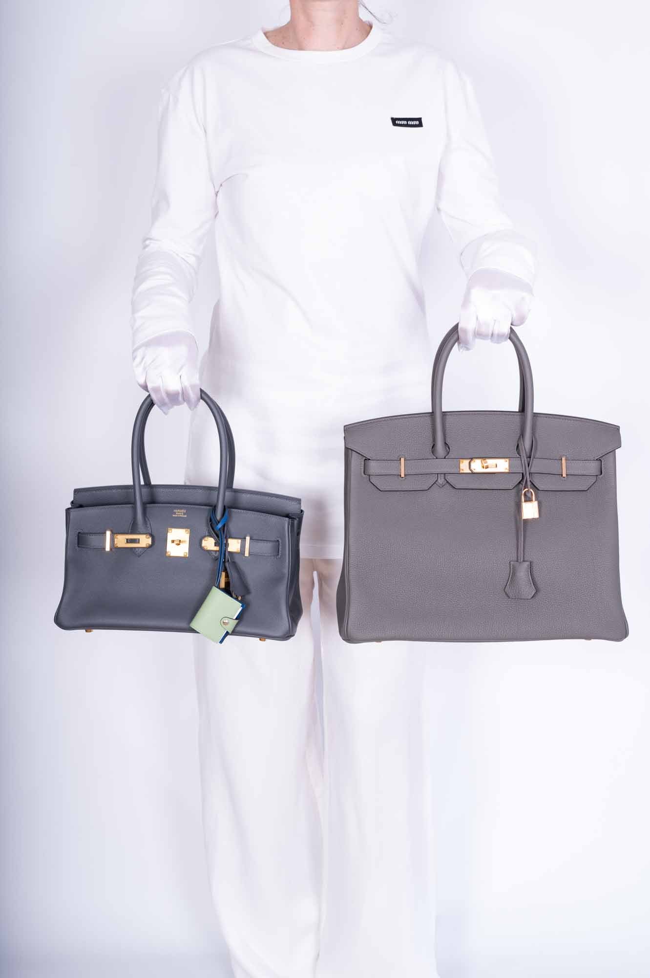 Hermès Birkin Shoulder Light 29 Ardoise Evercolor Gold Hardware