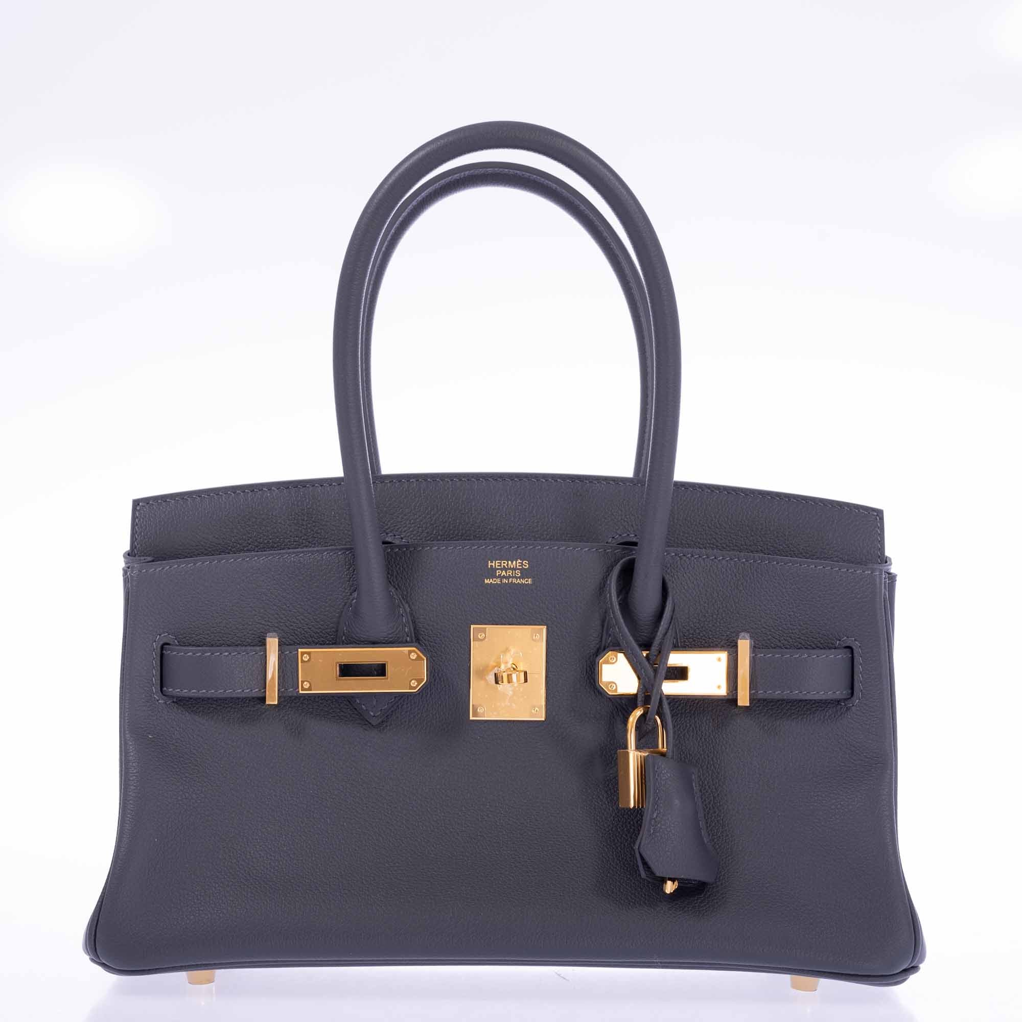 Hermès Birkin Shoulder Light 29 Ardoise Evercolor Gold Hardware