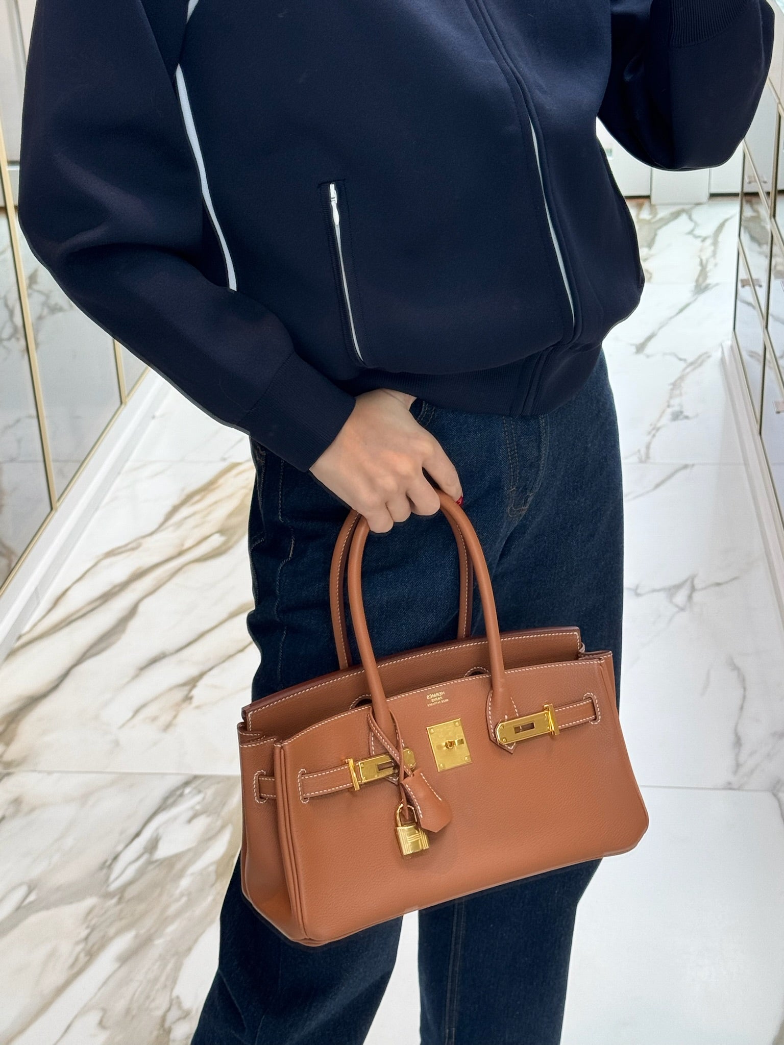 Hermès Birkin Shoulder Light 29 Gold Evercolor Gold Hardware