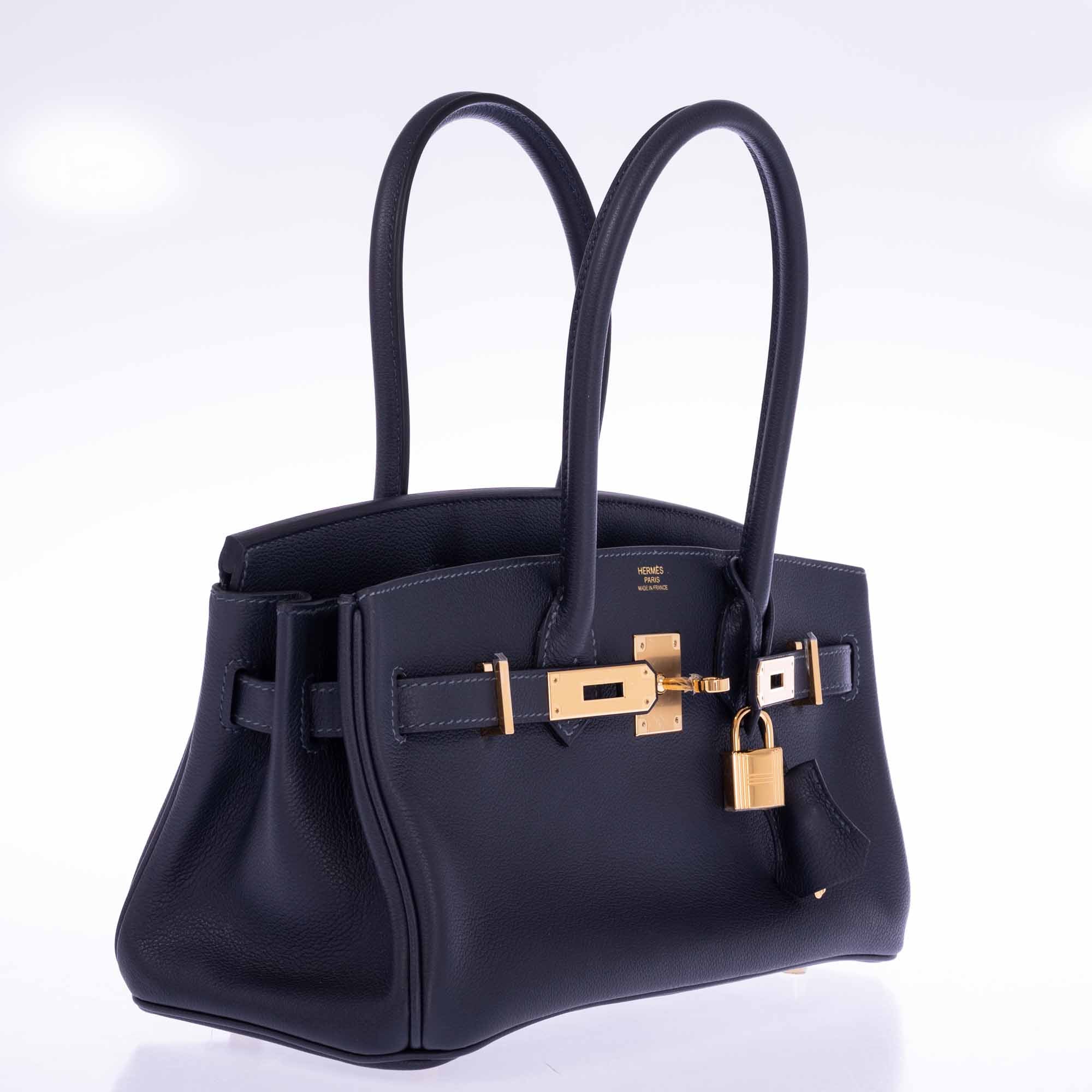 Hermès Birkin Shoulder Light 29 in Black Caban Evercolor Gold Hardware