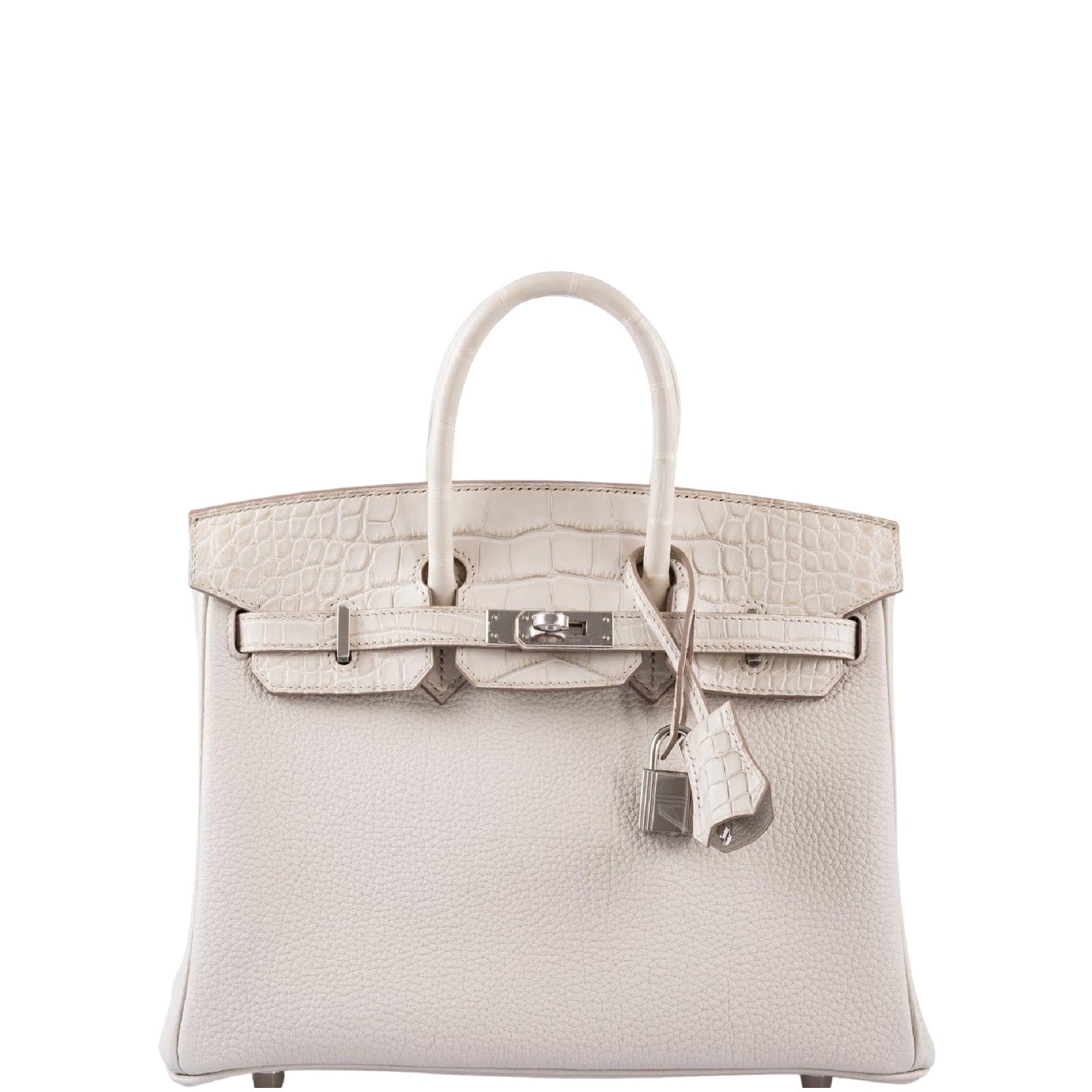 Hermès Birkin Touch 25 Beton Matte Alligator Togo Palladium