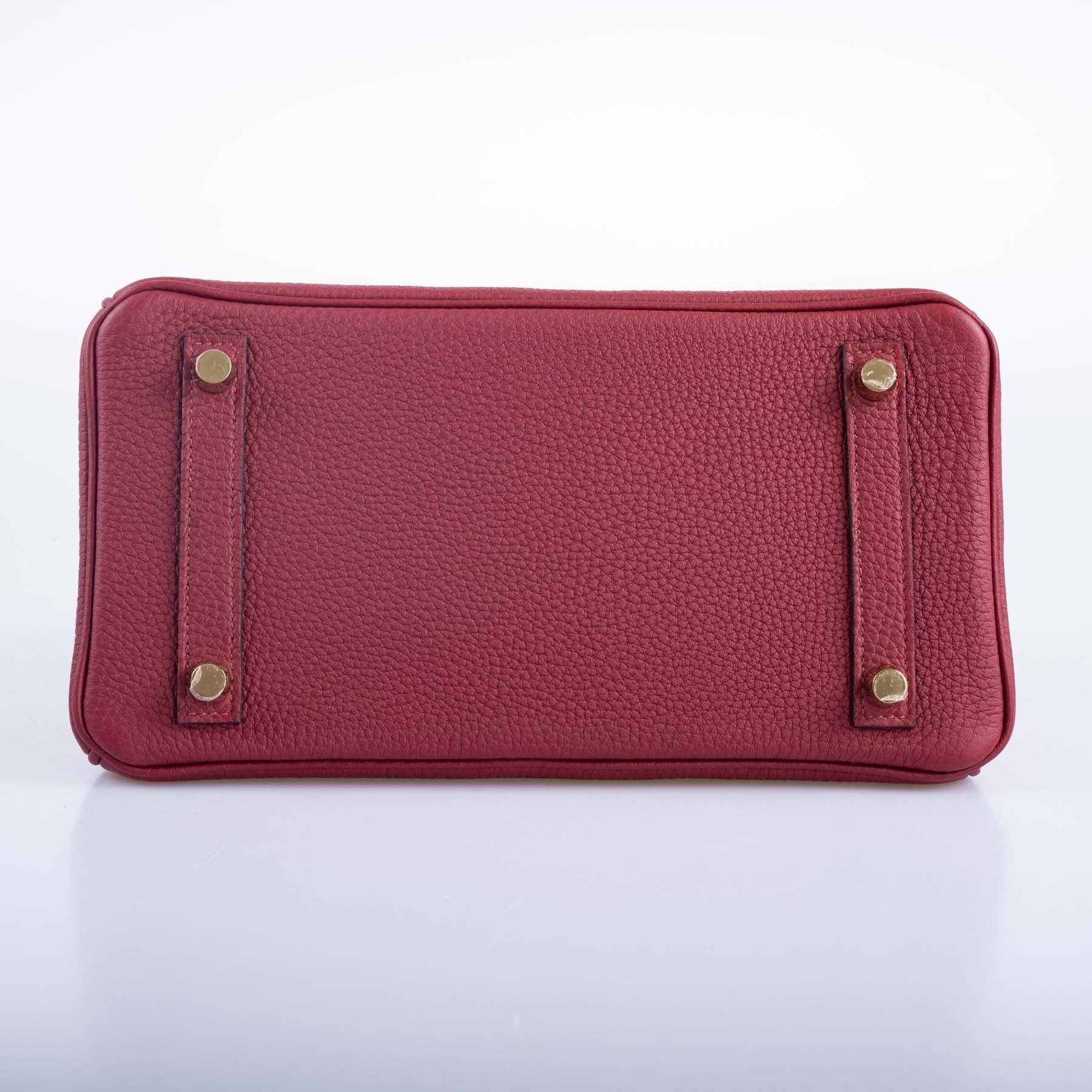 Hermès Birkin Touch 25 Rouge Grenat Matte Alligator and Togo Gold Hardware
