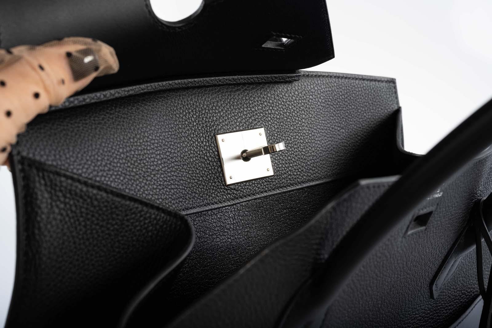 Hermès Birkin en Desordre Black Togo and Swift Palladium Hardware