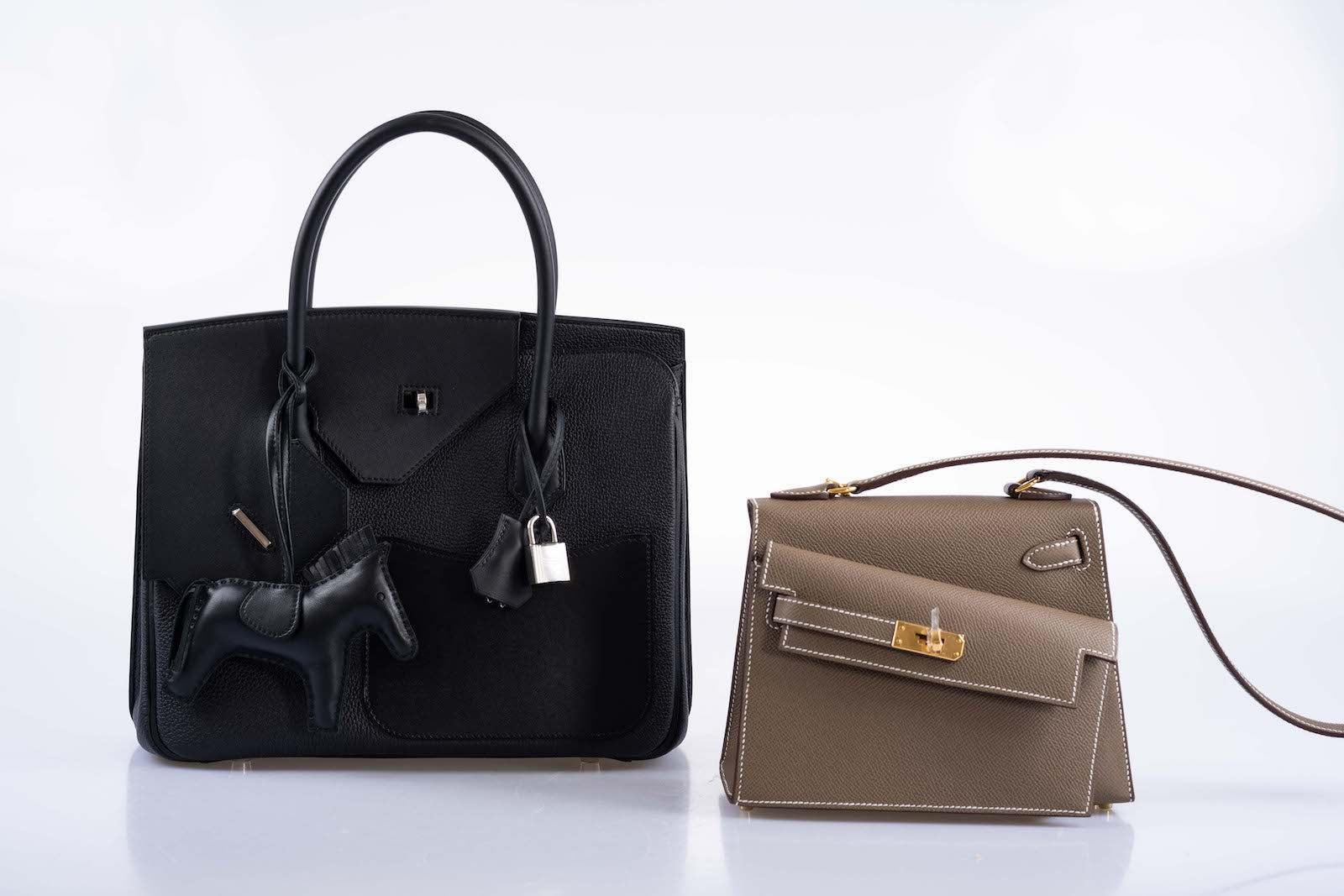 Hermès Birkin en Desordre Black Togo and Swift Palladium Hardware