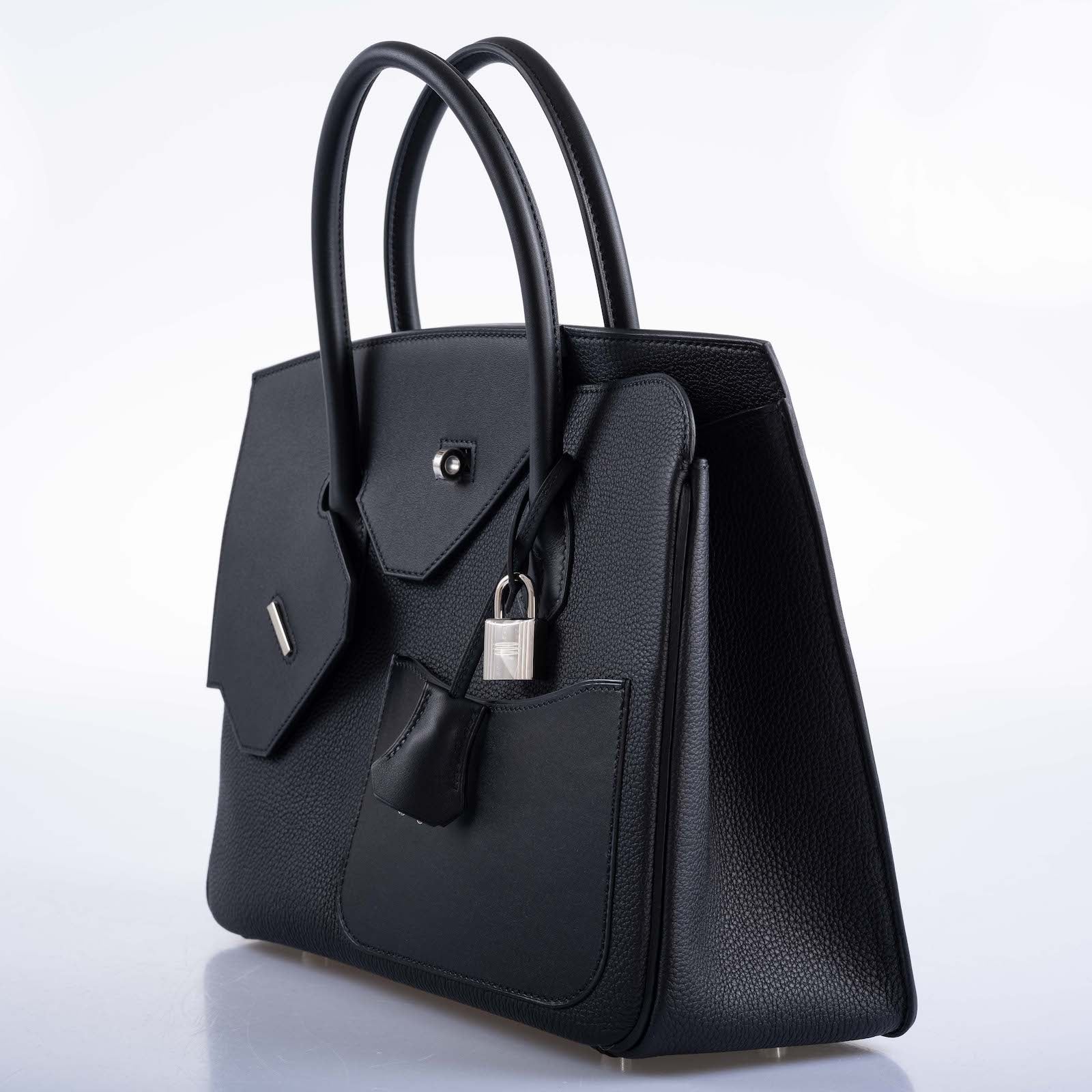 Hermès Birkin en Desordre Black Togo and Swift Palladium Hardware