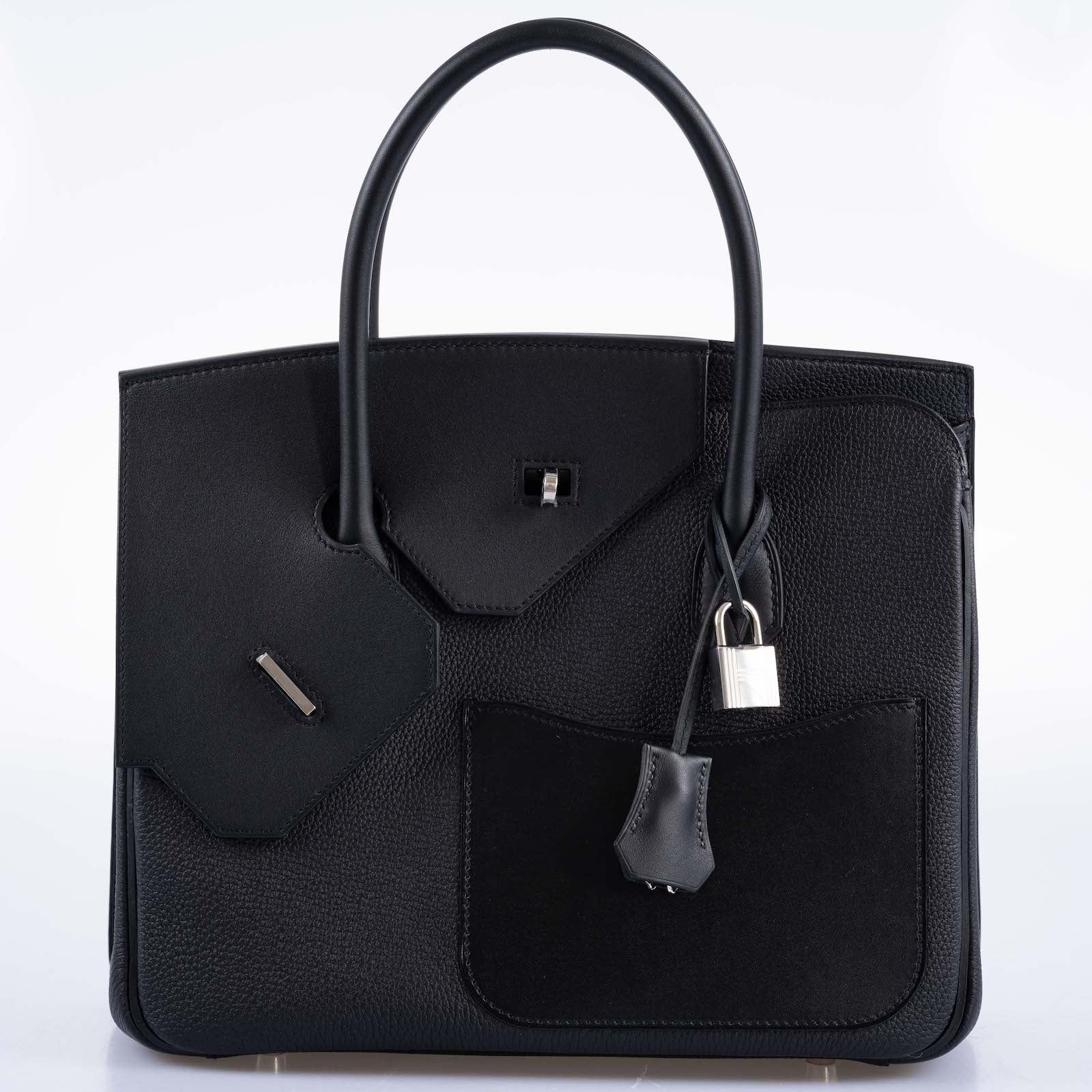Hermès Birkin en Desordre Black Togo and Swift Palladium Hardware