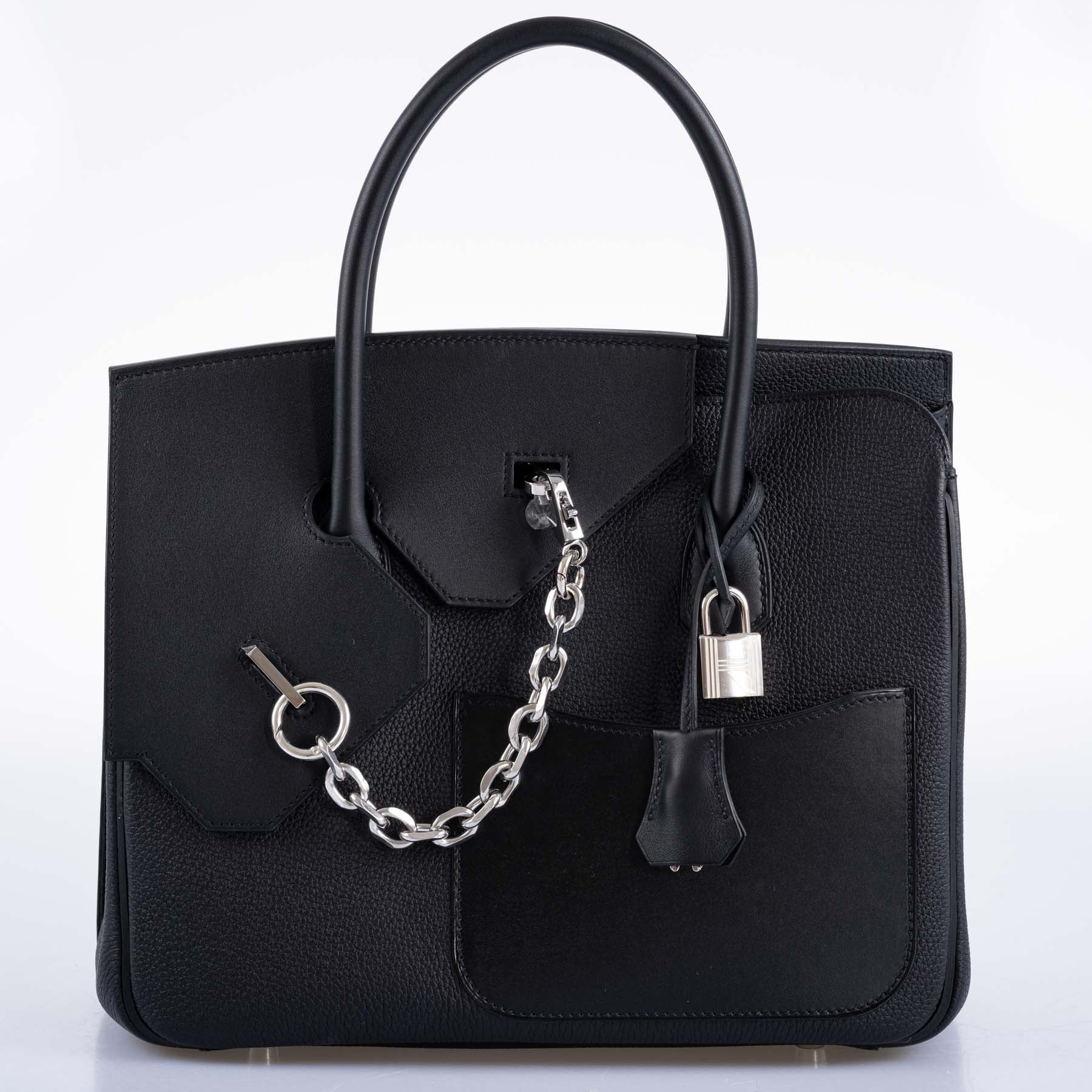 Hermès Birkin en Desordre Black Togo and Swift Palladium Hardware