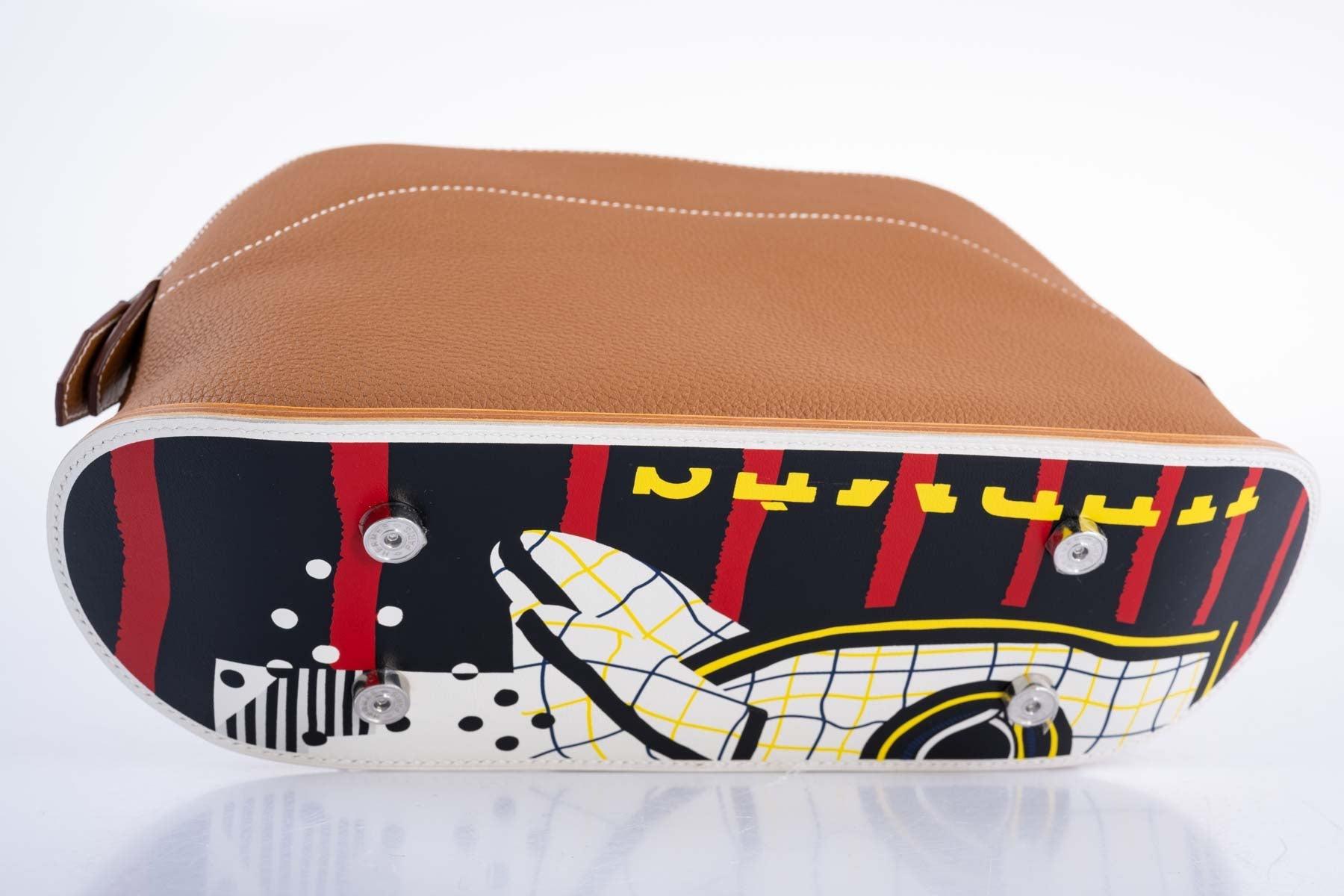 Hermès Bolide Skateboard 31 Gold Togo Printed Swift Palladium Hardware