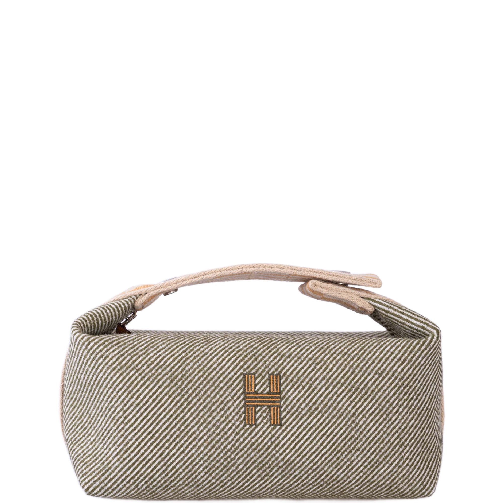 Hermès Bride-A-Brac GM H Natte Wool Vert Green Pouch