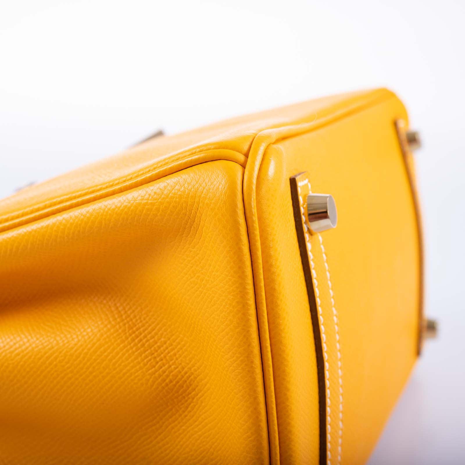 Hermès Candy Birkin 25 Jaune d'Or Epsom and Potiron Permabrass Hardware