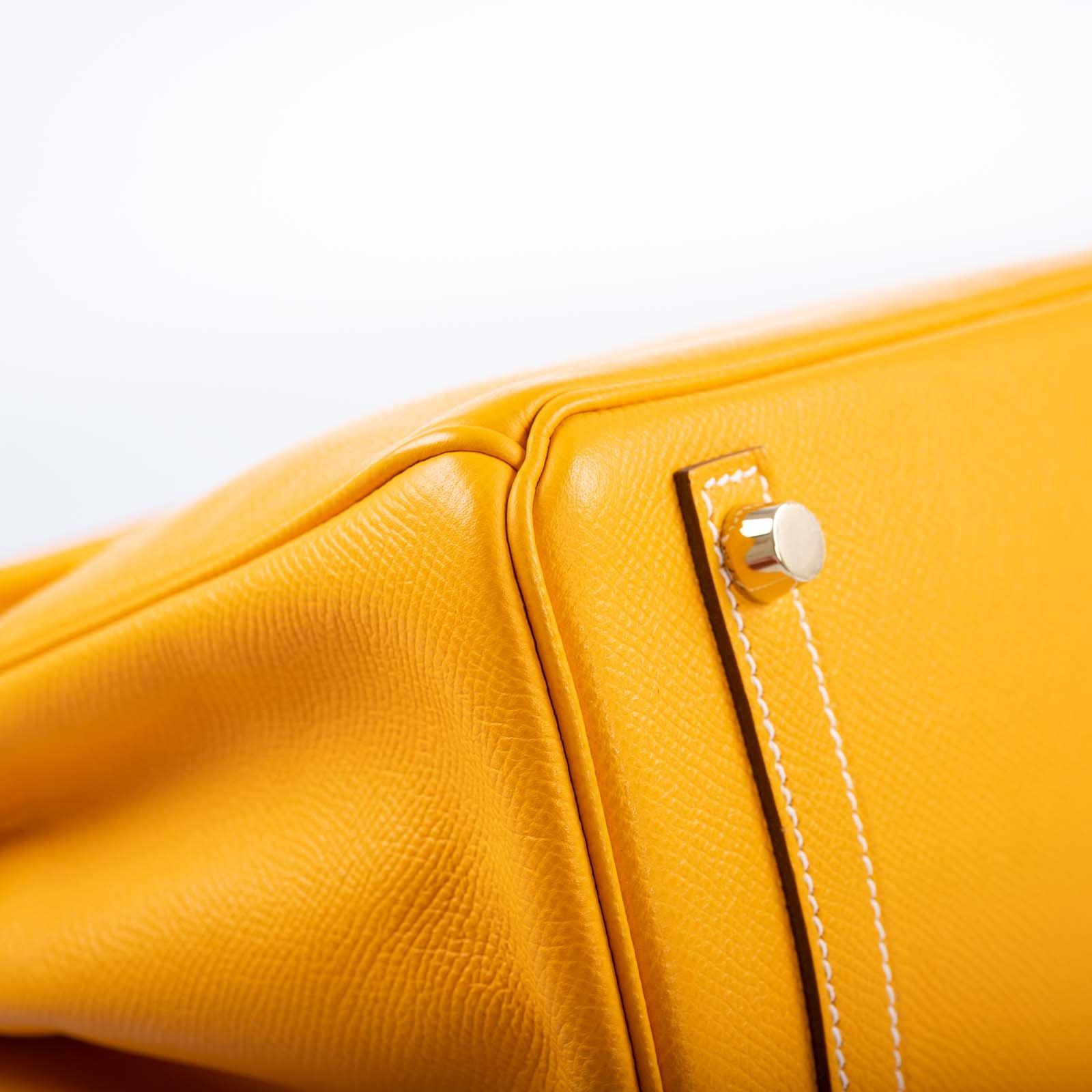 Hermès Candy Birkin 25 Jaune d'Or Epsom and Potiron Permabrass Hardware