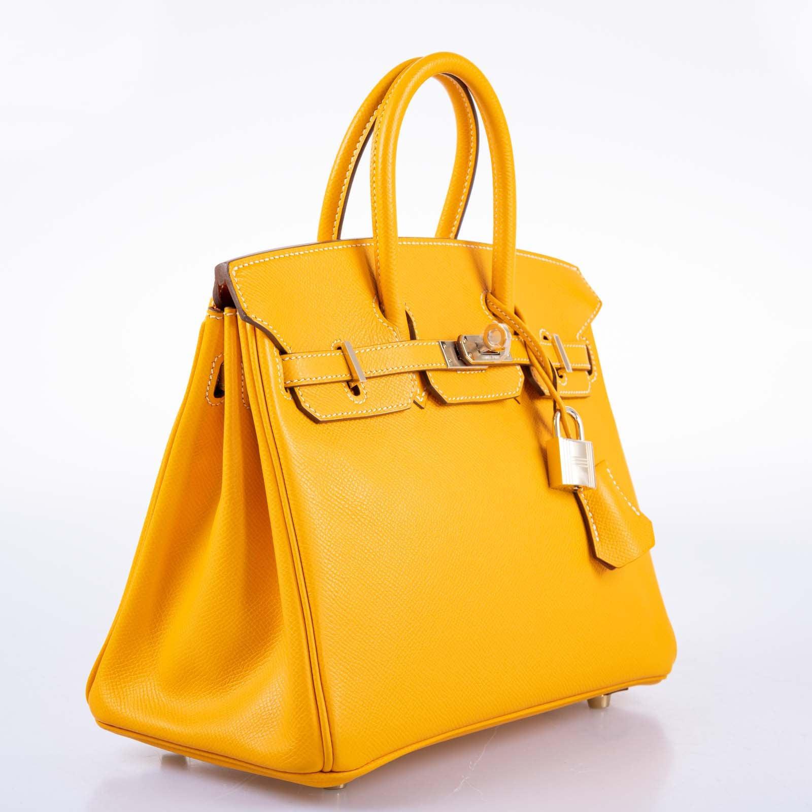 Hermès Candy Birkin 25 Jaune d'Or Epsom and Potiron Permabrass Hardware