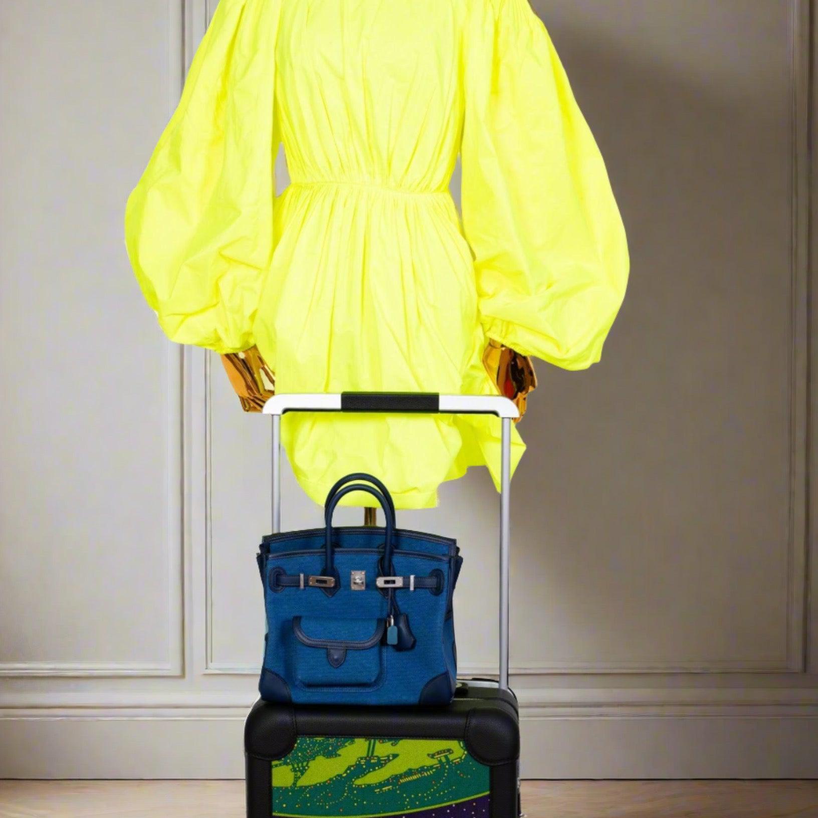 Hermès Cargo Birkin 25 Blue Egee Toile Goeland & Navy Swift Palladium Hardware