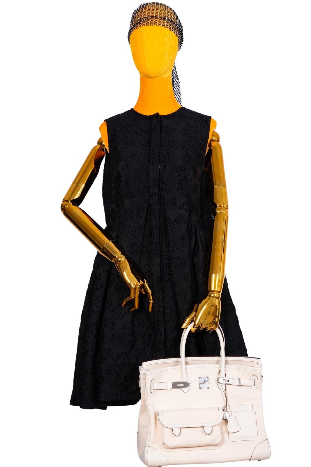 Hermès Cargo Birkin 35 Nata Toile Goeland and Swift Palladium Hardware