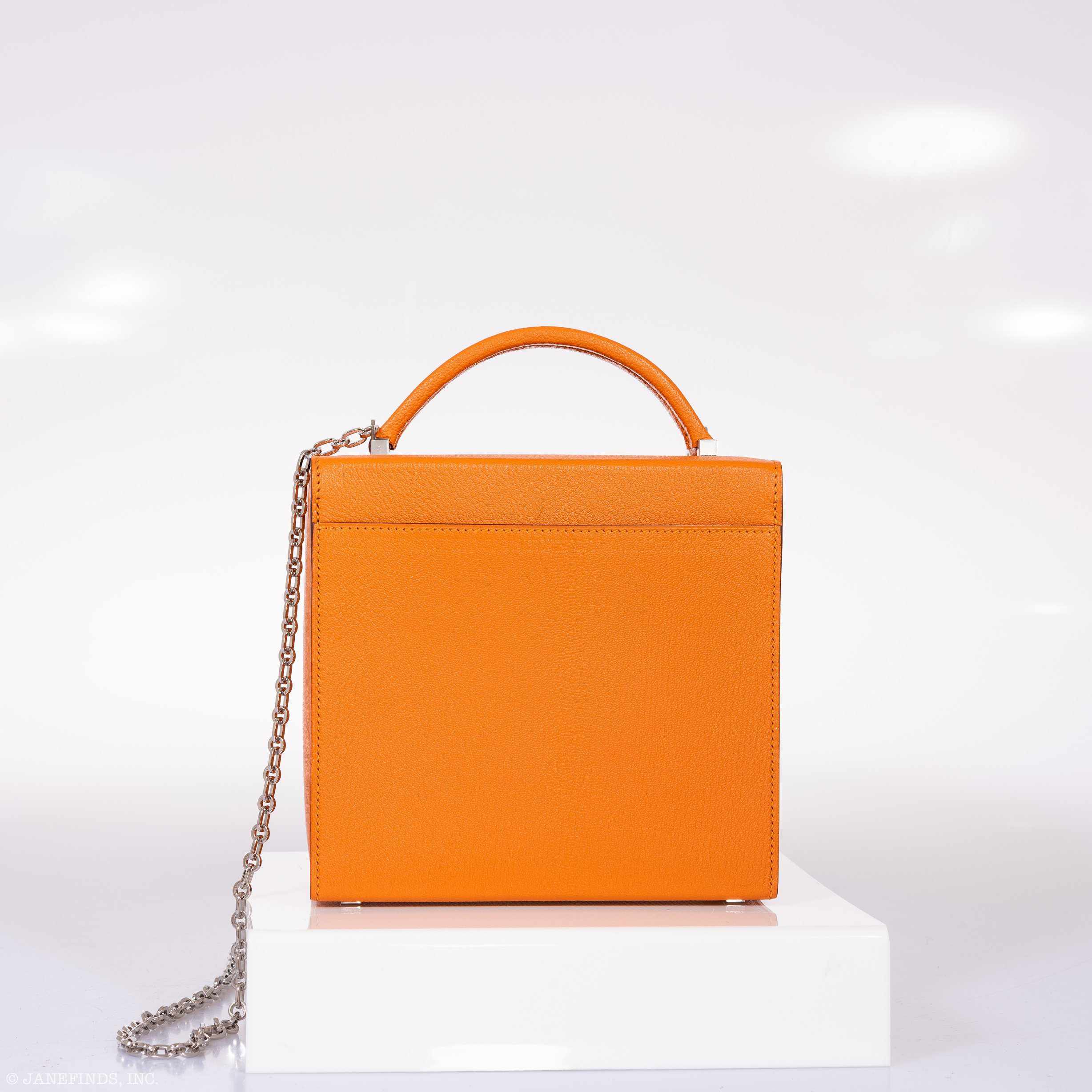 Hermès Cinhetic Bag Abricot Chevre Mysore Palladium Hardware