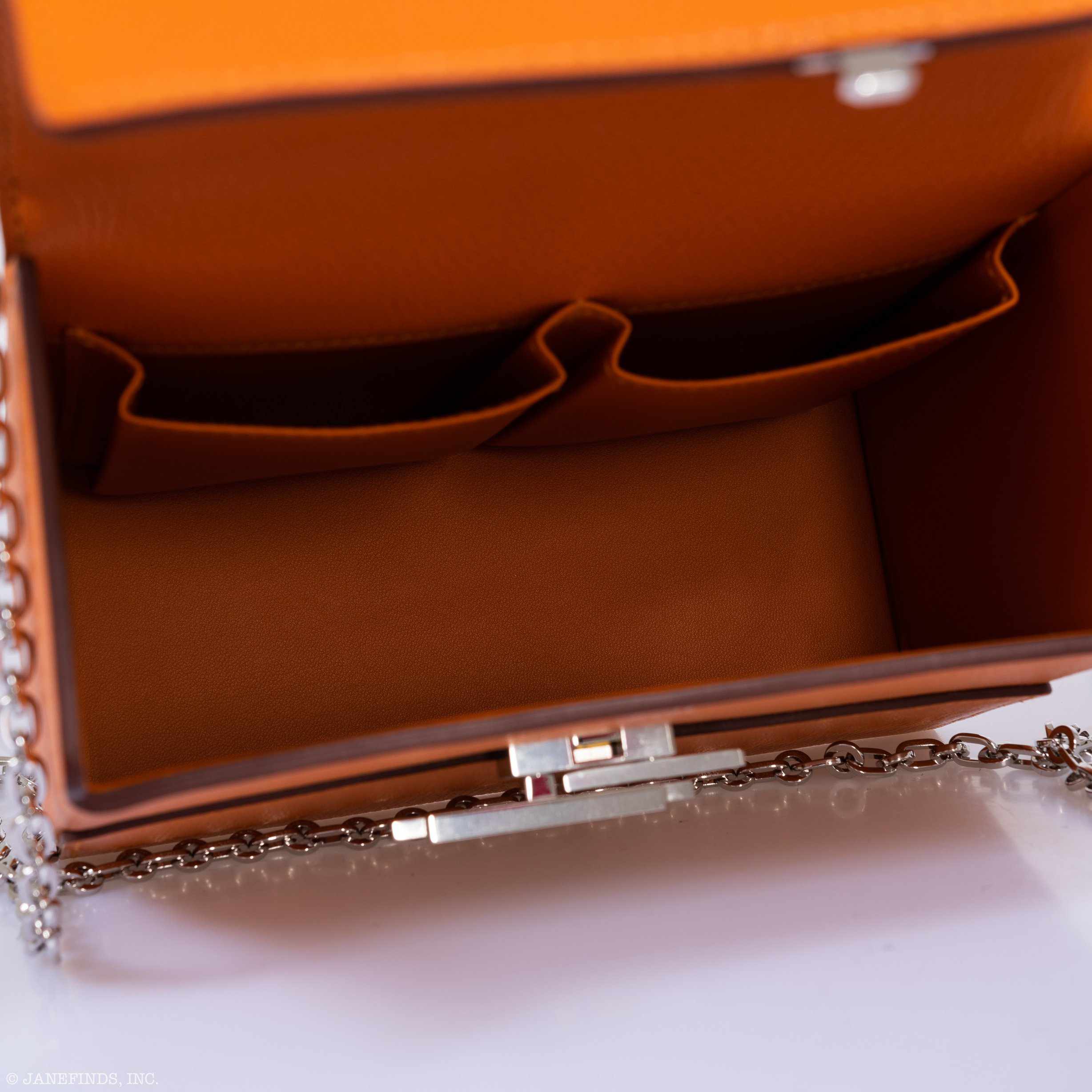 Hermès Cinhetic Bag Abricot Chevre Mysore Palladium Hardware