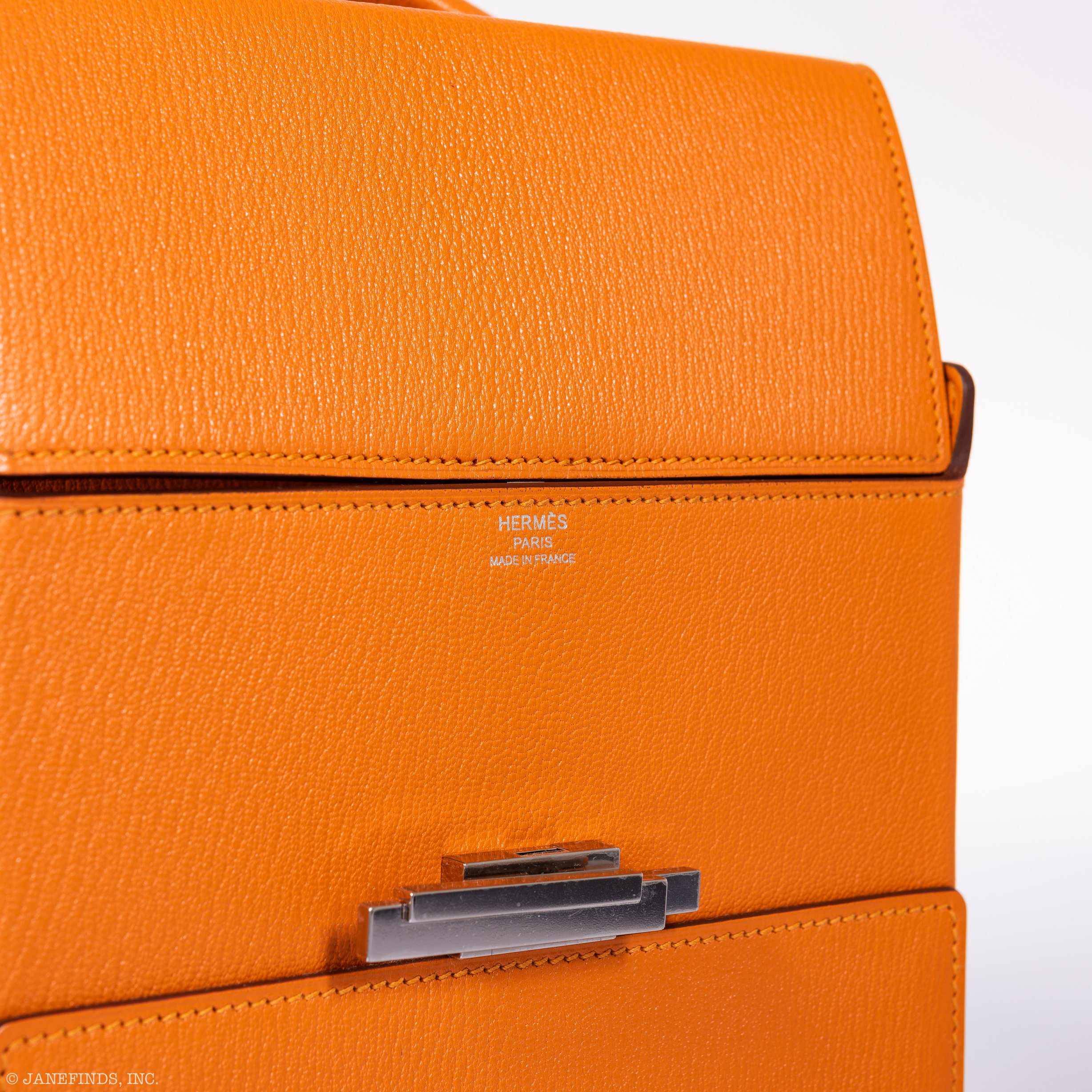 Hermès Cinhetic Bag Abricot Chevre Mysore Palladium Hardware