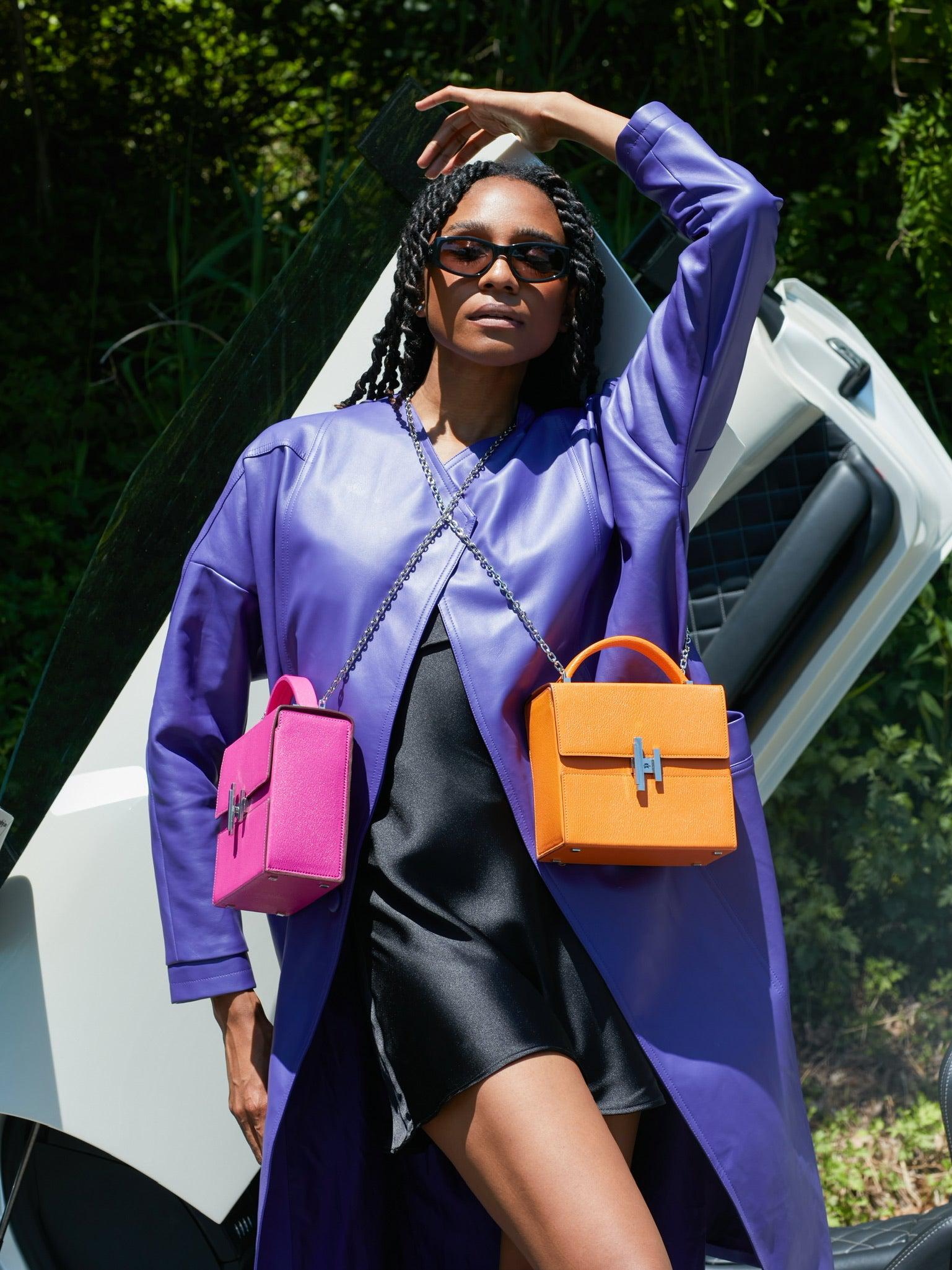 Hermès Cinhetic Bag Abricot Chevre Mysore Palladium Hardware