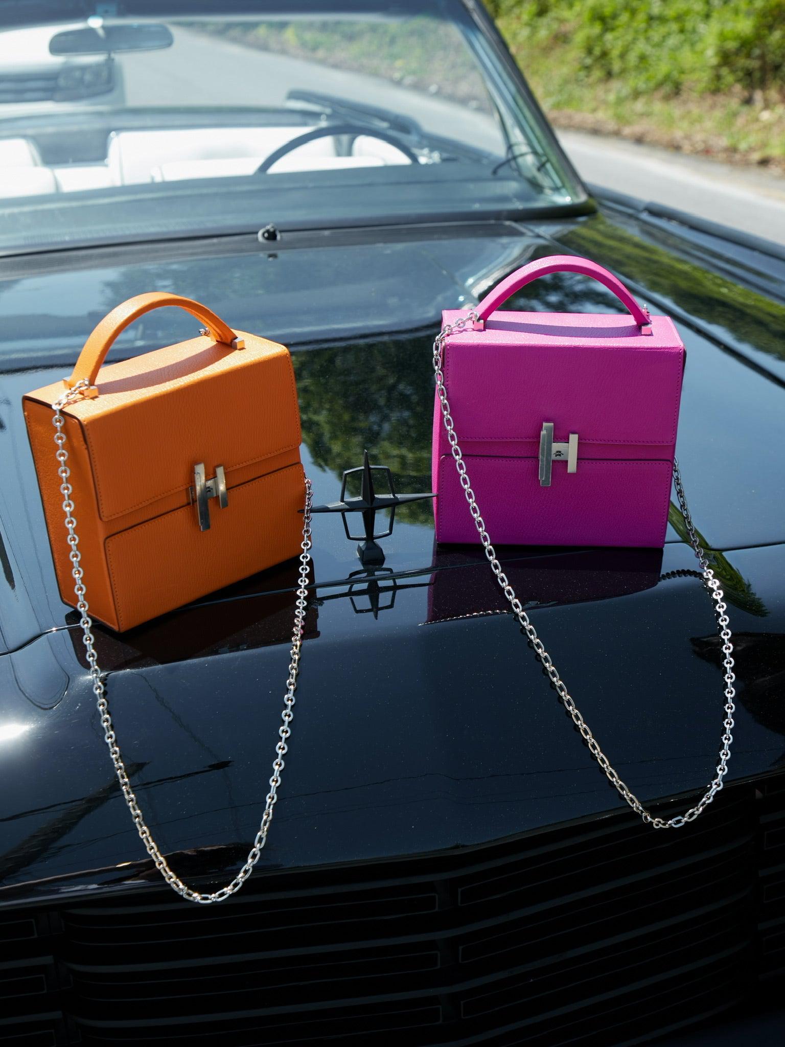 Hermès Cinhetic Bag Abricot Chevre Mysore Palladium Hardware