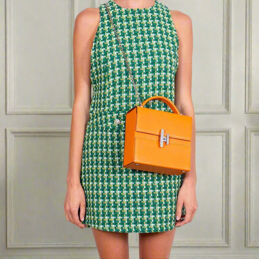 Hermès Cinhetic Bag Abricot Chevre Mysore Palladium Hardware