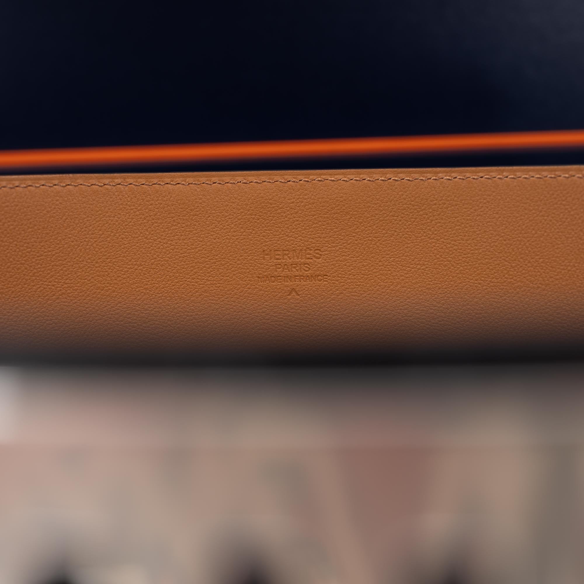 Hermès Collier de Chien Belt Faubourg en Fête Porosus Crocodile Size 80 Palladium Hardware