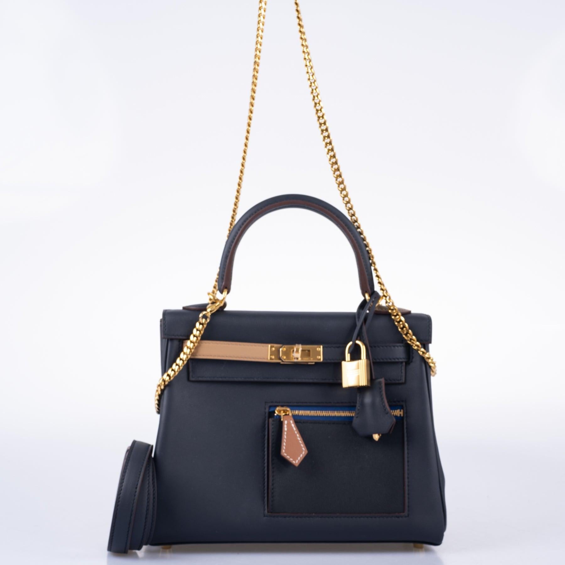 Hermès Colormatic Kelly 25 Retourne Bleu Nuit Gold Hardware