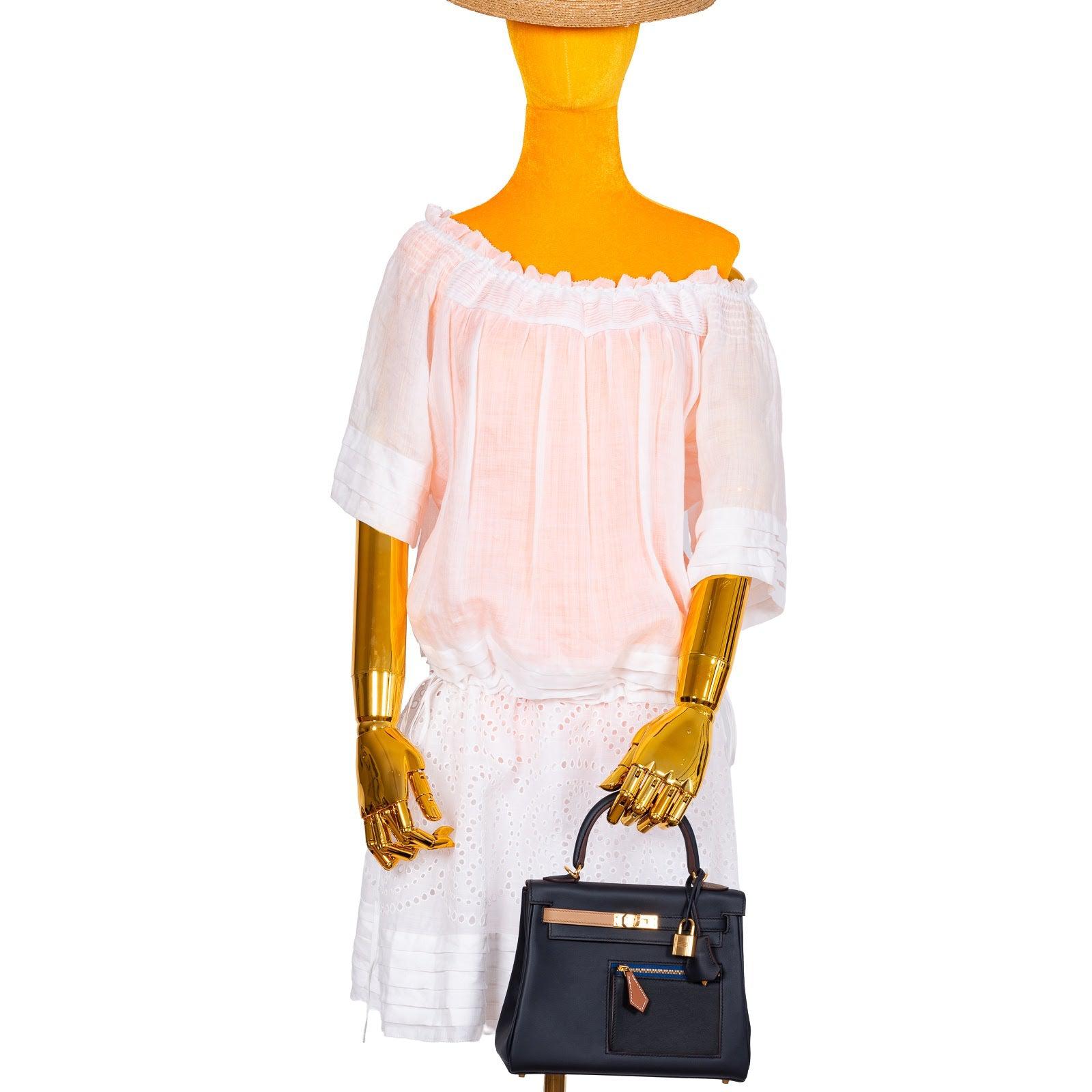 Hermès Colormatic Kelly 25 Retourne Bleu Nuit Gold Hardware