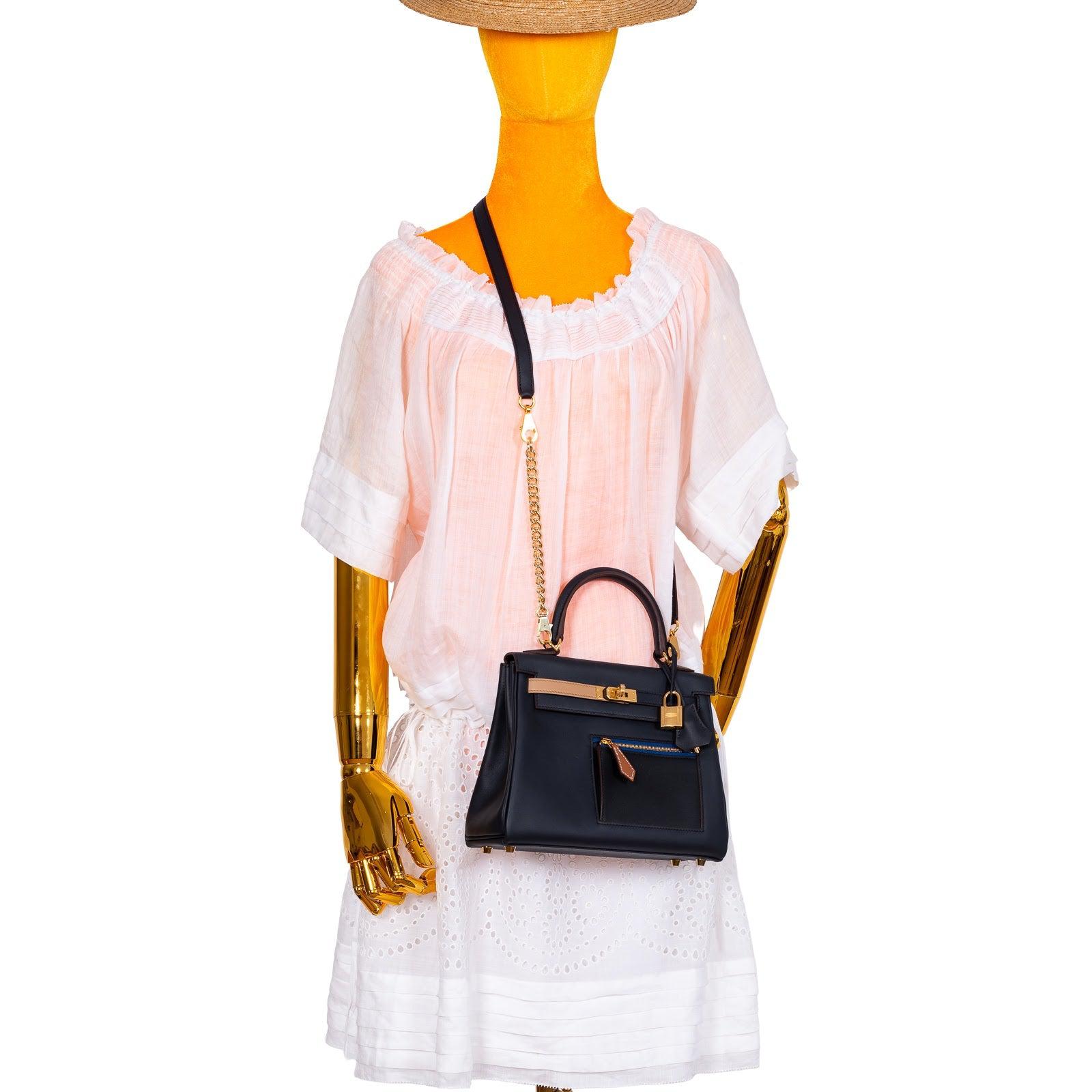Hermès Colormatic Kelly 25 Retourne Bleu Nuit Gold Hardware