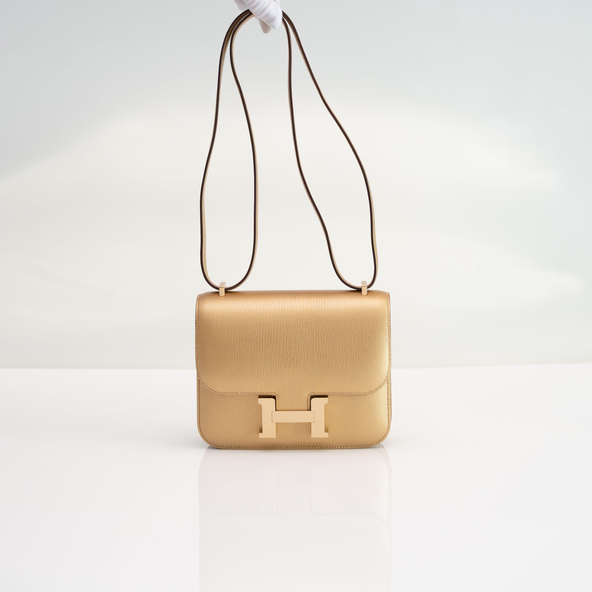 Hermès Constance 18 Doré Chèvre Chamkila Permabrass Hardware