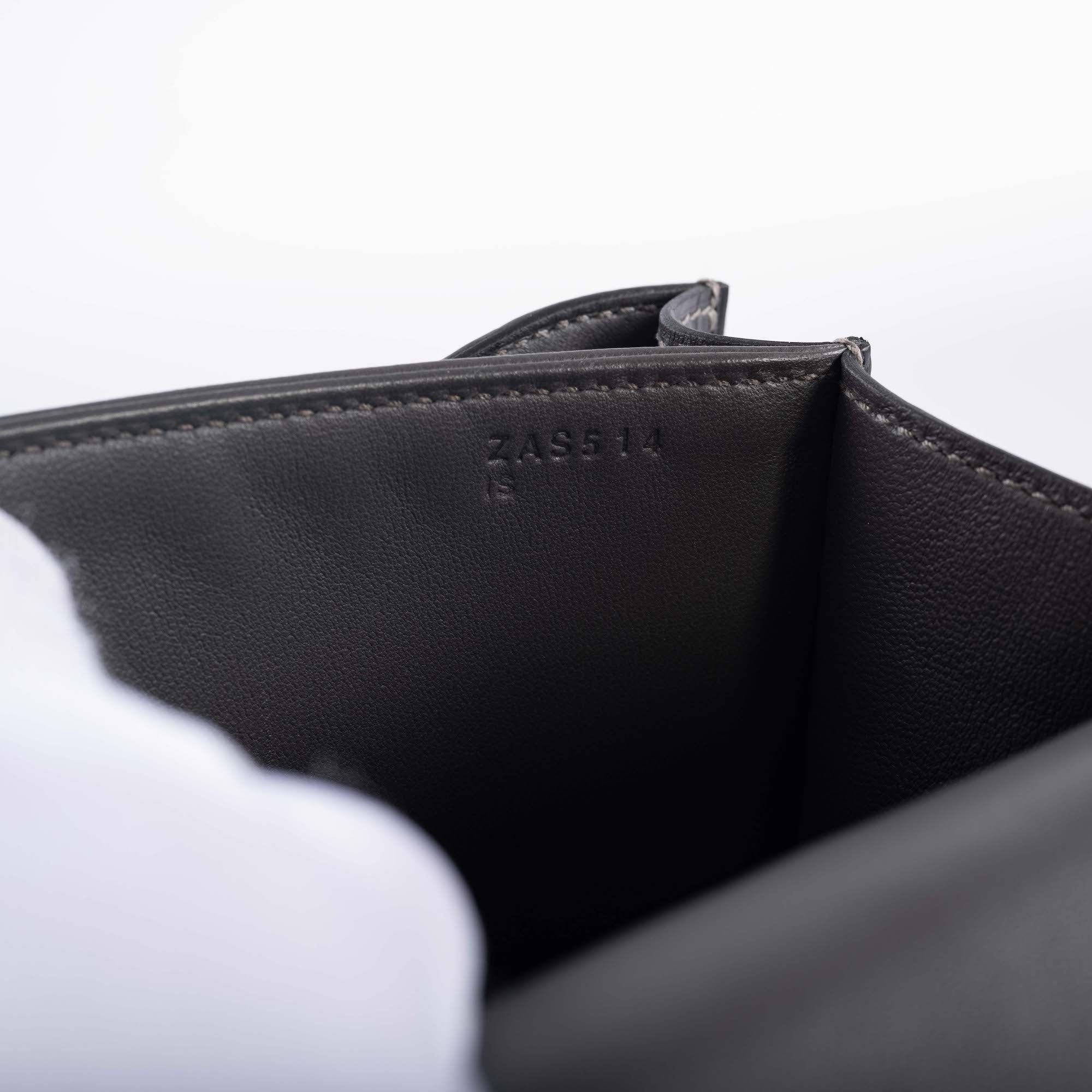 Hermès Constance 18 Graphite Matte Alligator Gold Hardware