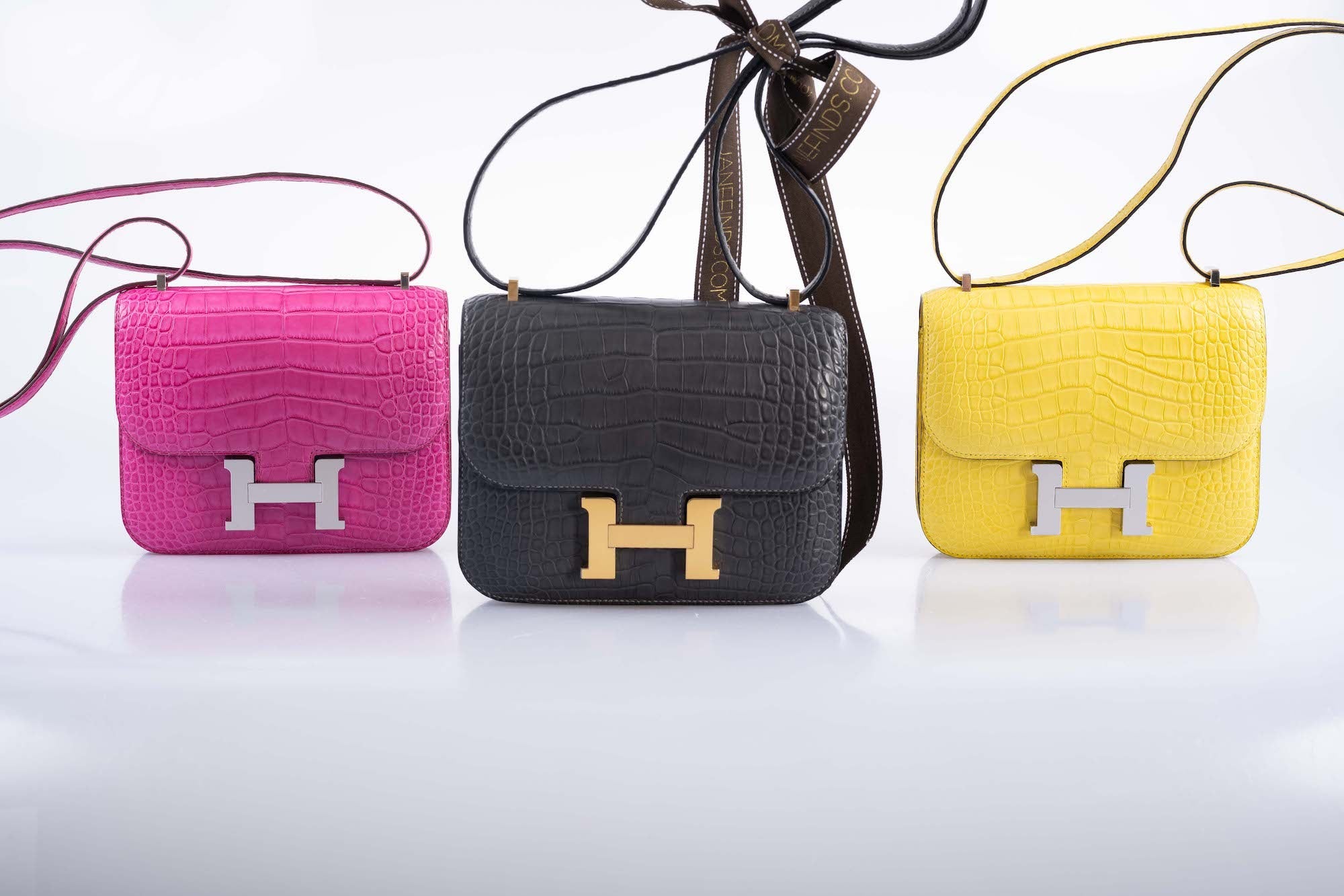 Hermès Constance 18 Graphite Matte Alligator Gold Hardware