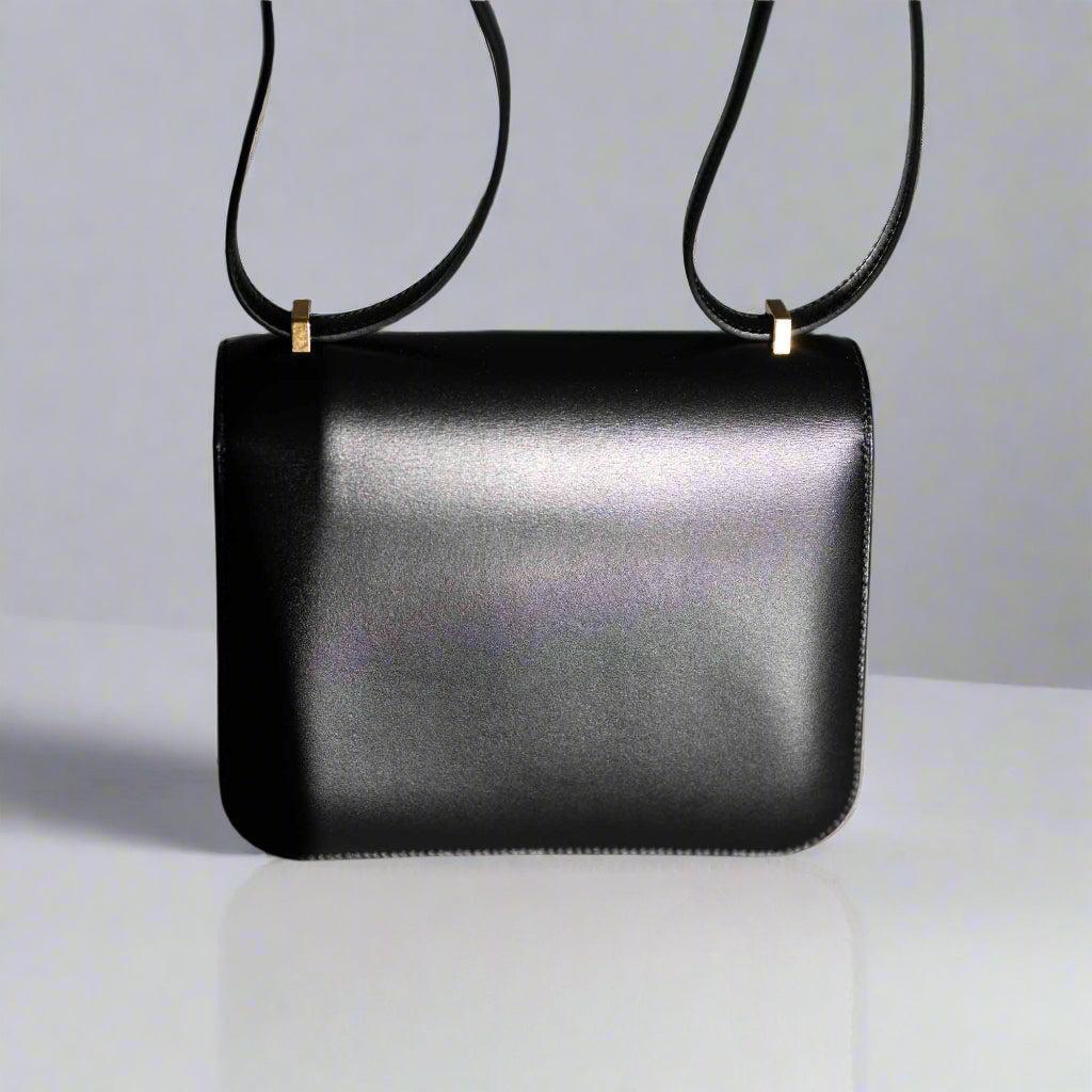 Hermès Constance 18 Mini III Mirror Bag Black Tadelakt and Ombré Lizard Hardware