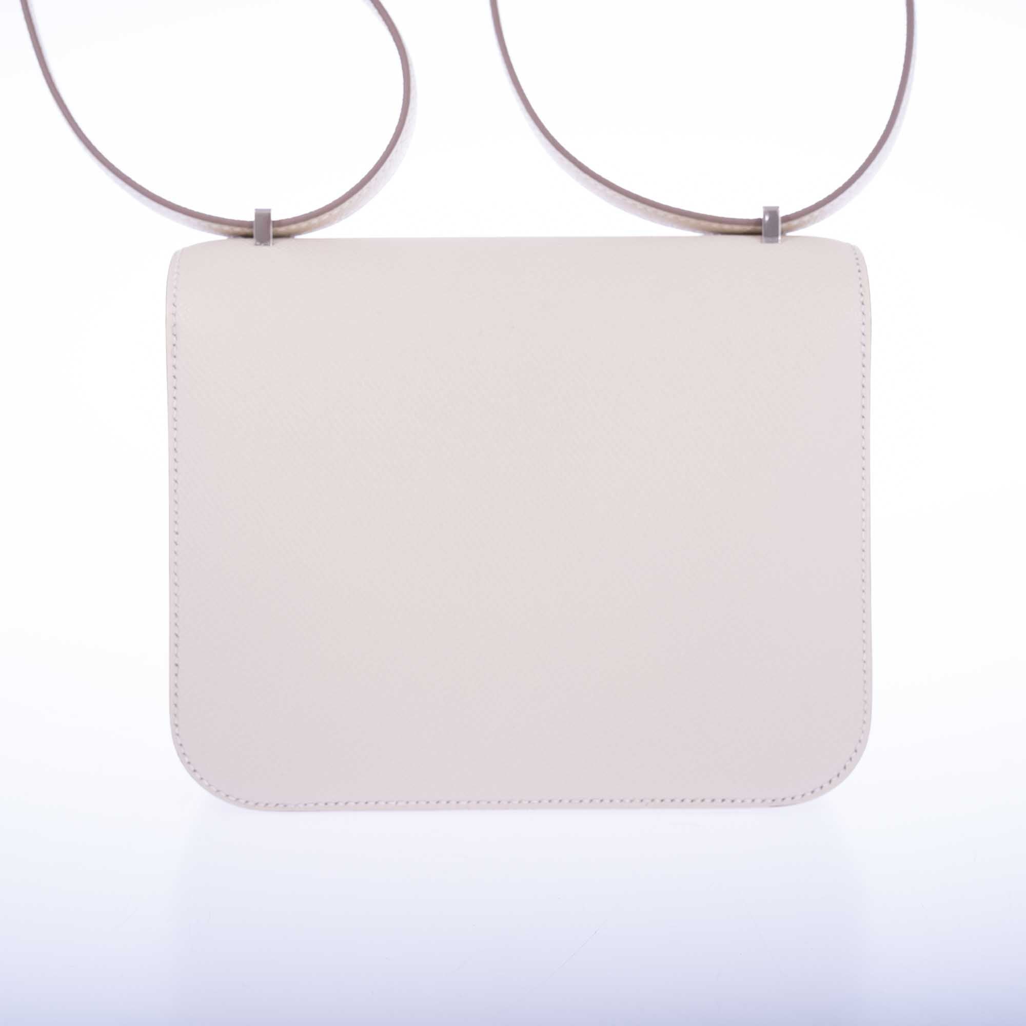 Hermès Constance 18 Mini III Mirror Bag Craie Epsom - Tabac, Camel, Sable and Ombré Lizard Hardware