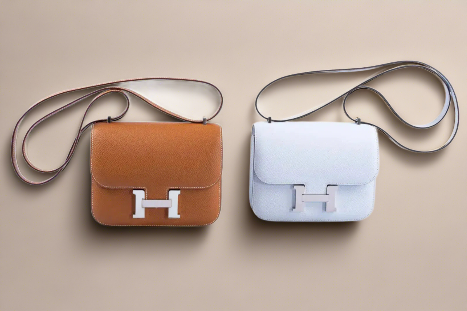 Hermès Constance 18 Mini III Mirror Bag Gold Epsom with Palladium Hardware