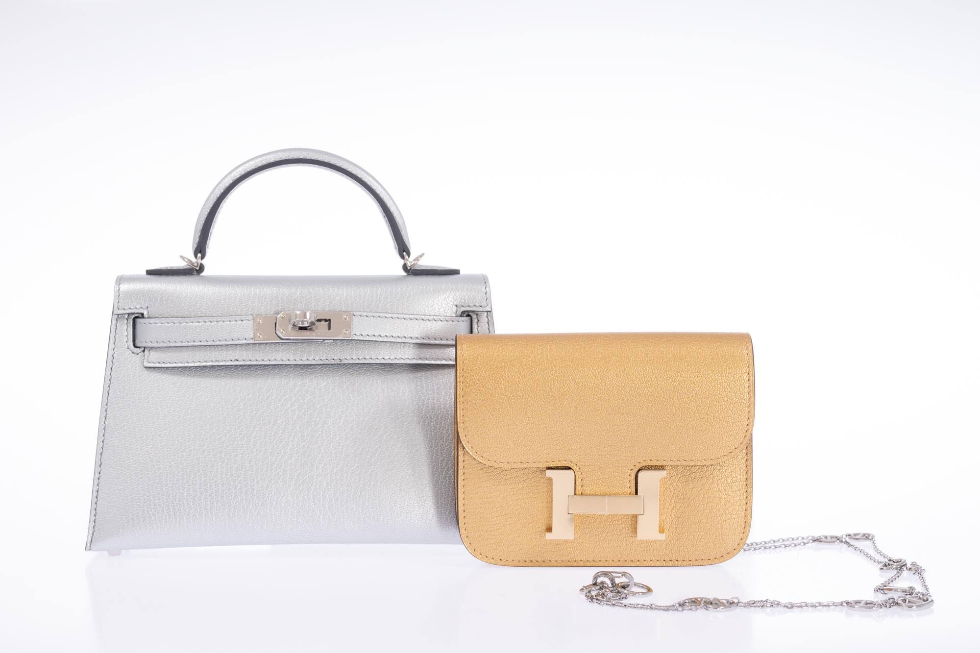 Hermès Constance Slim Gold Doré in Chamkilight Goatskin Permabrass Hardware