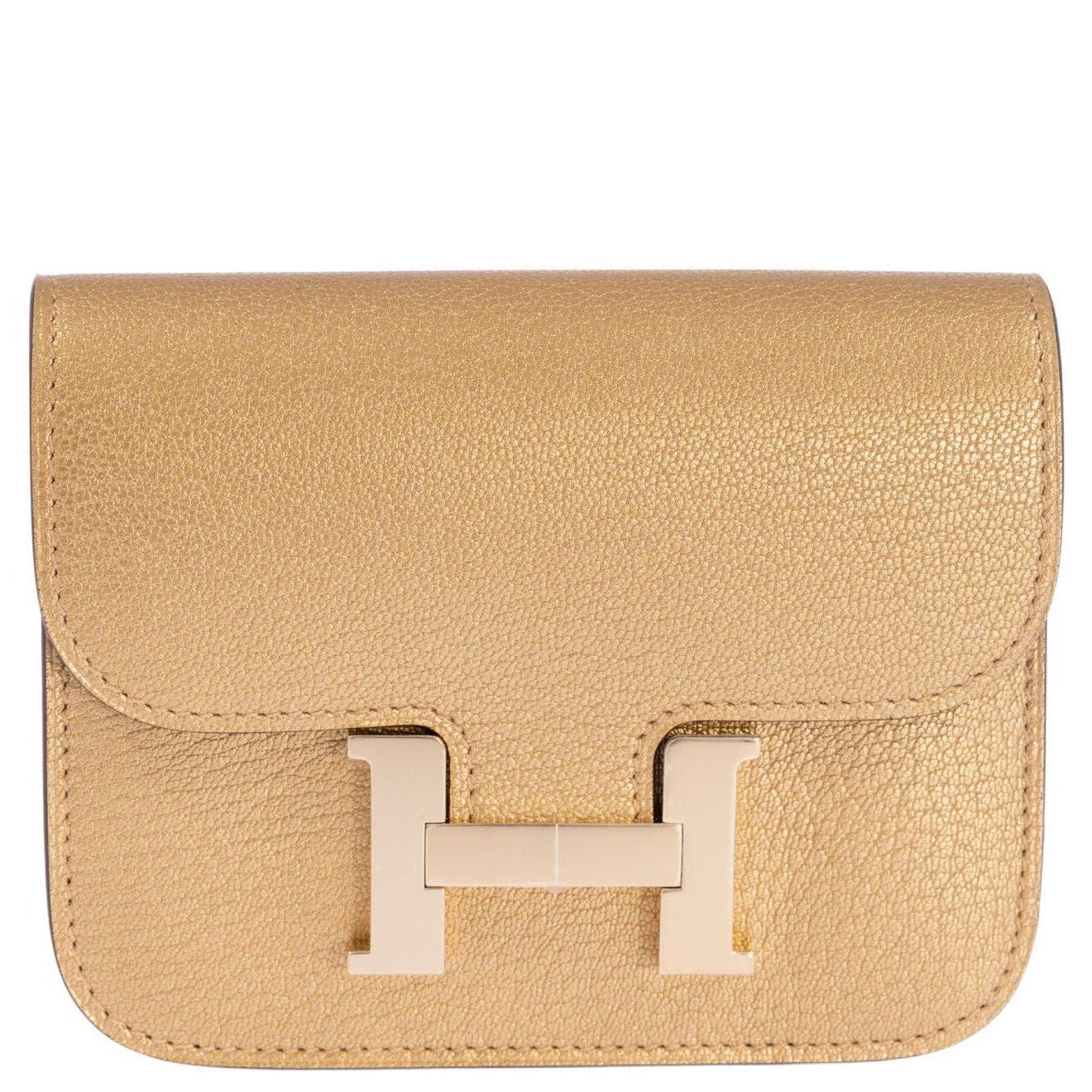 Hermès Constance Slim Gold Doré in Chamkilight Goatskin Permabrass Hardware