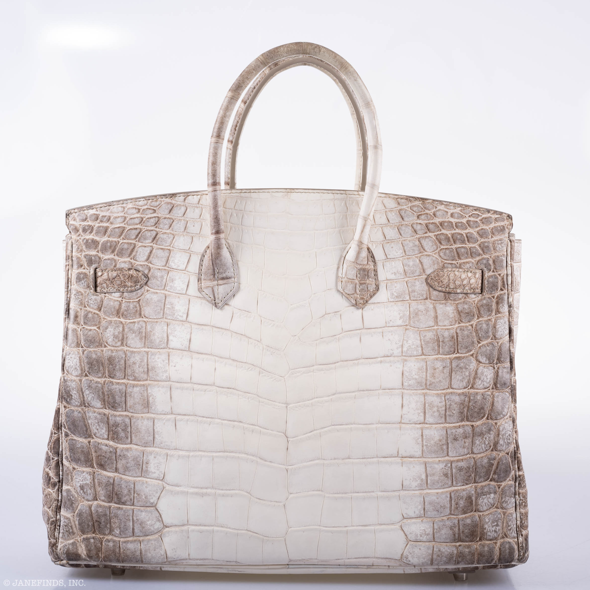 Hermès Diamond Himalaya Birkin 35 Matte Nilo Crocodile 18K White Gold Diamond Hardware