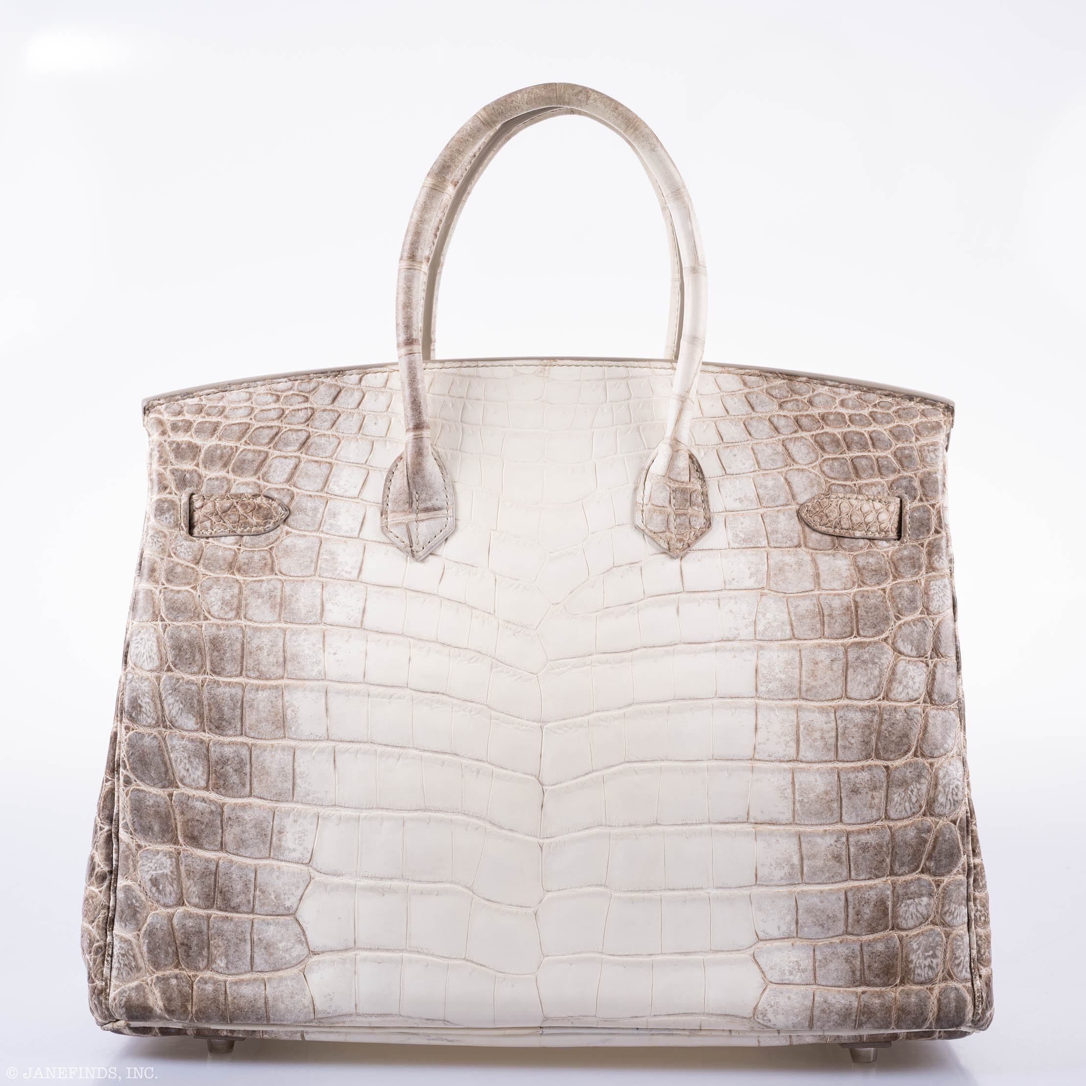 Hermès Diamond Himalaya Birkin 35 Matte Nilo Crocodile 18K White Gold Diamond Hardware