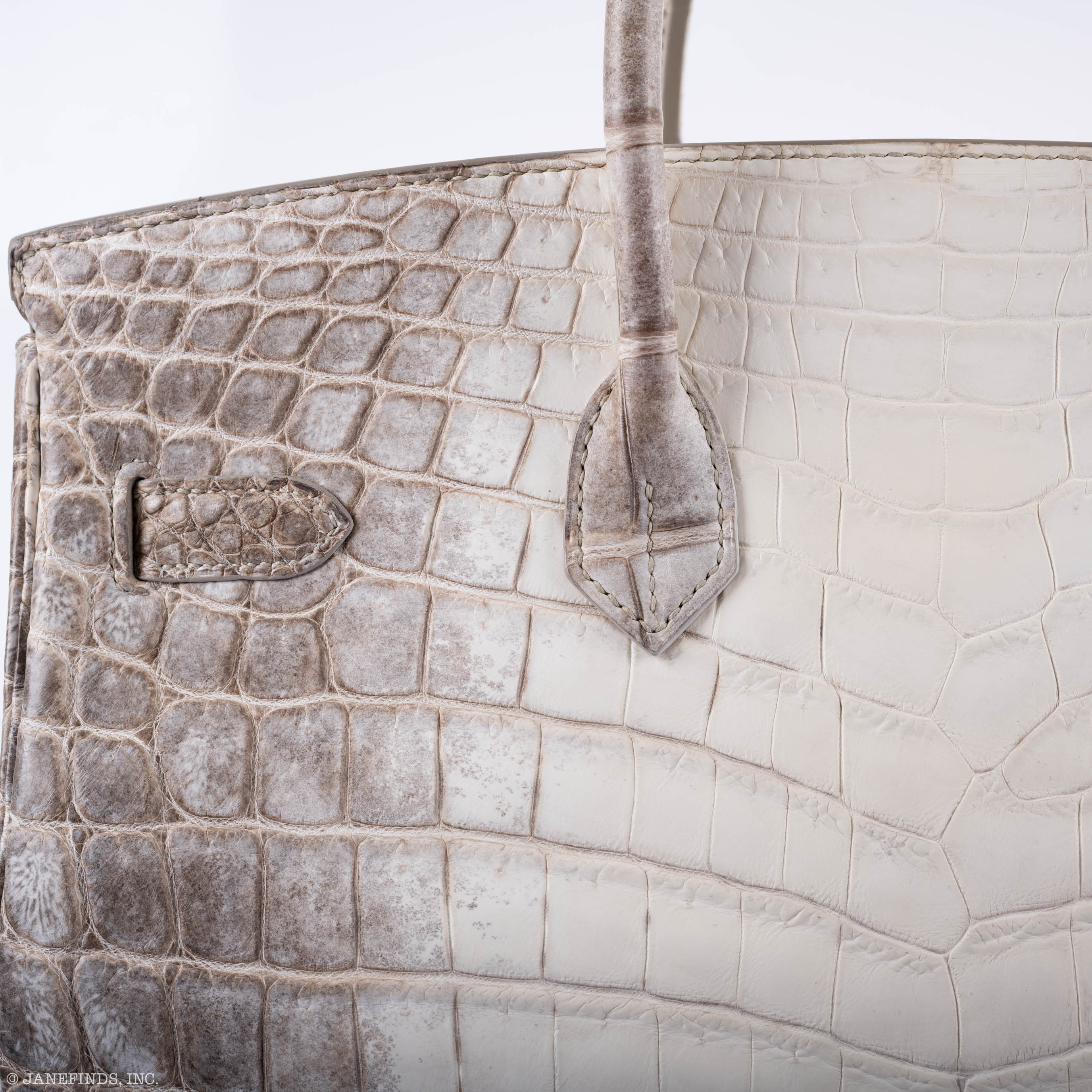 Hermès Diamond Himalaya Birkin 35 Matte Nilo Crocodile 18K White Gold Diamond Hardware