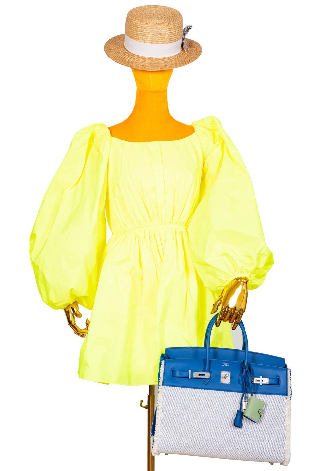 Hermès Fray Fray Birkin 35 Sellier Bleu France Swift and Twill H Canvas Palladium Hardware